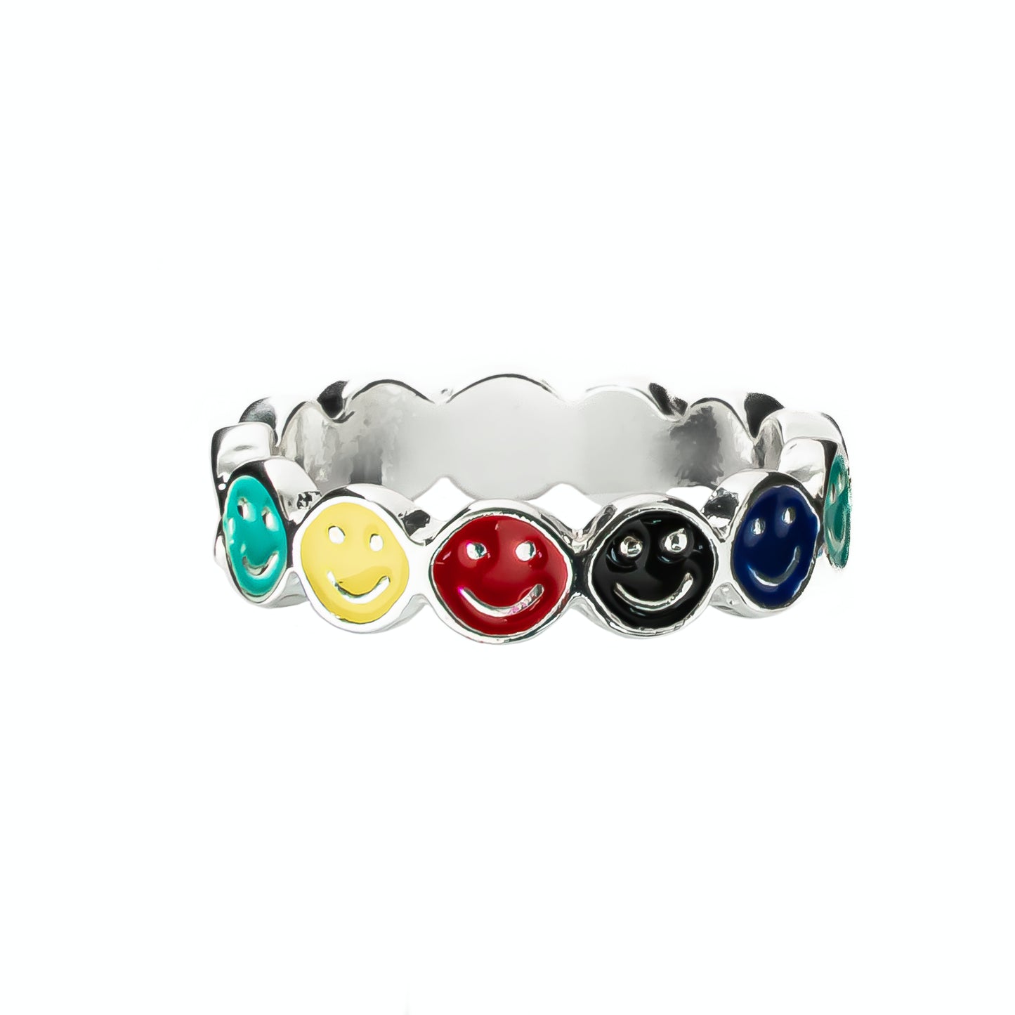 Rainbow Smiley Face Ring