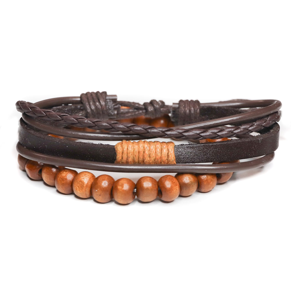 Gypsy Leather Bracelet Duo