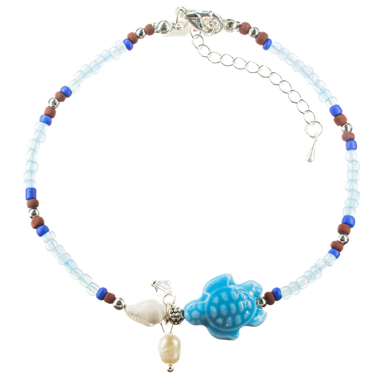 Turtle Stone Beaded Anklet