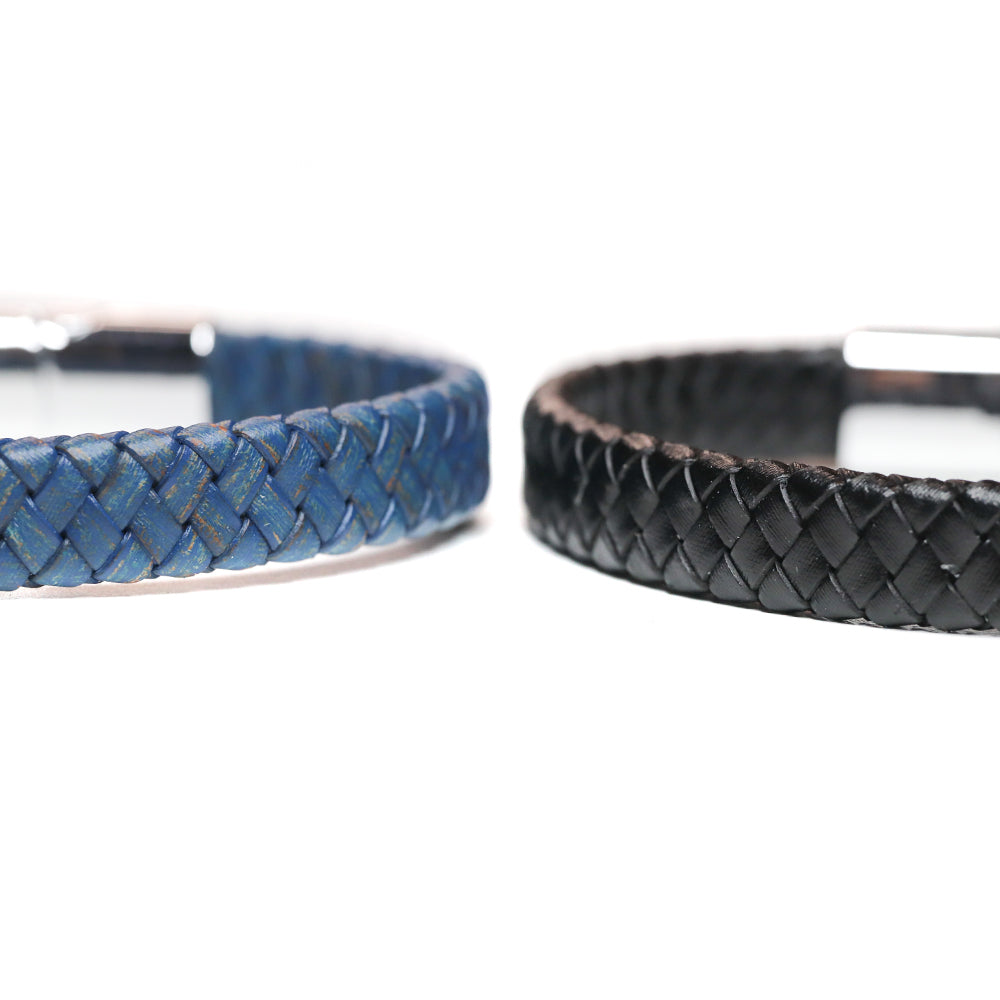 Braided Leather Cuff Bracelets