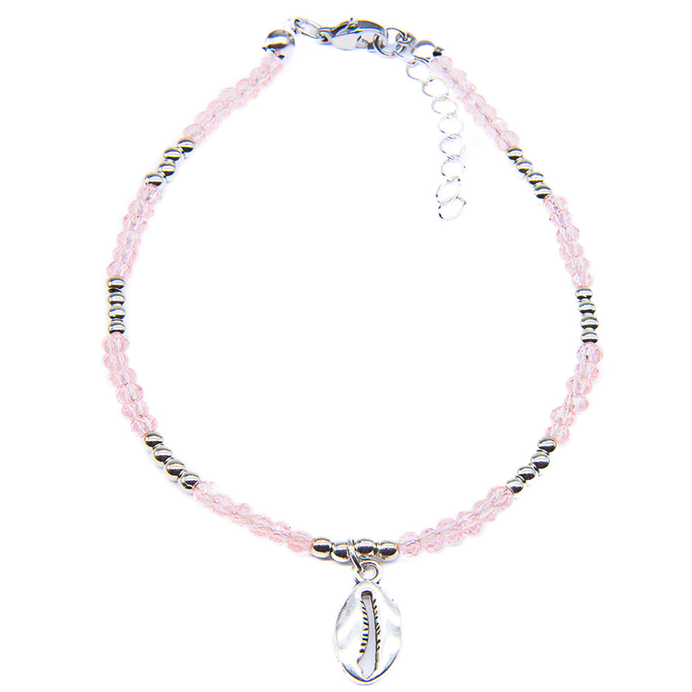 womens cowrie beaded anklet