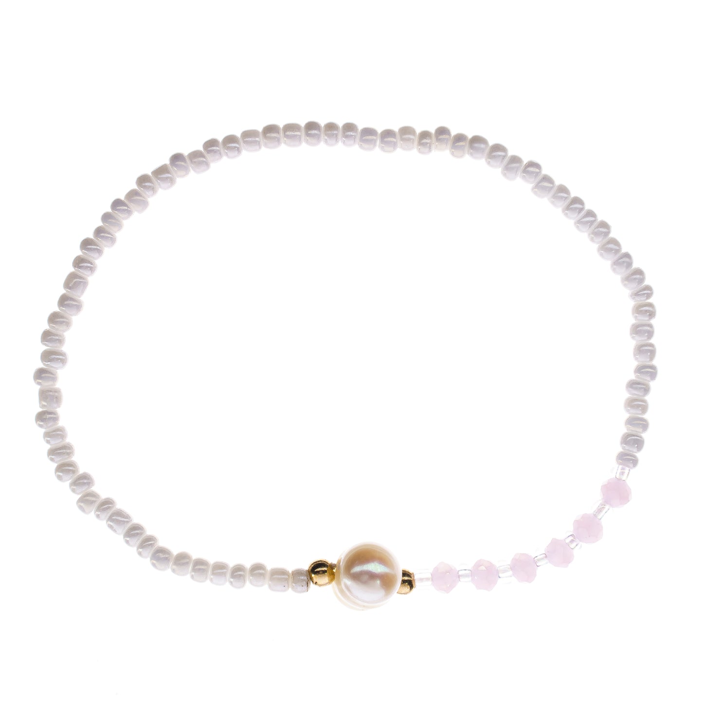 Faceted Beaded Pearl Bracelet