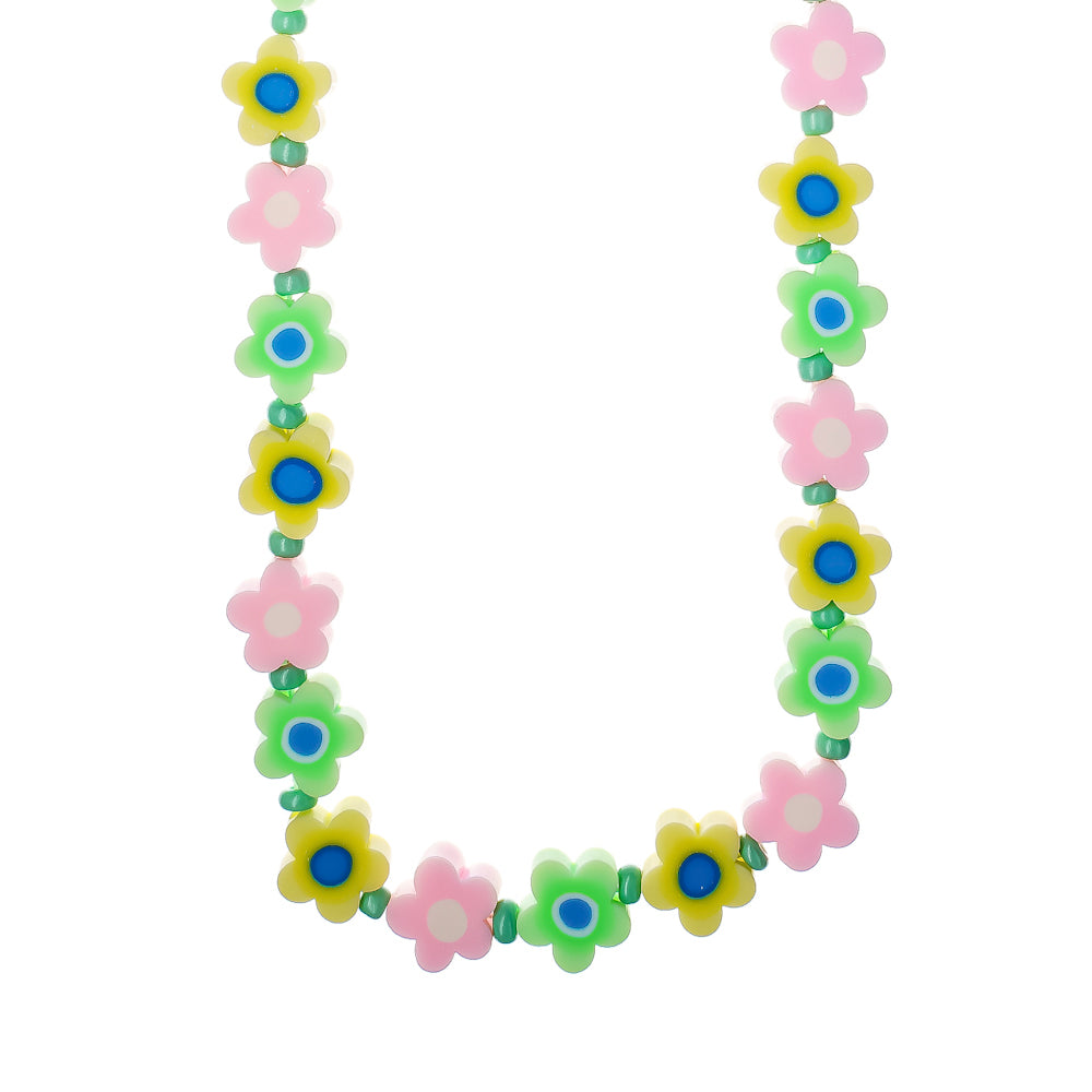 Flower Polymer Clay Choker