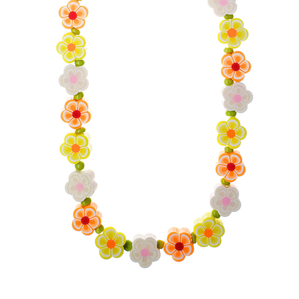 Flower Polymer Clay Choker