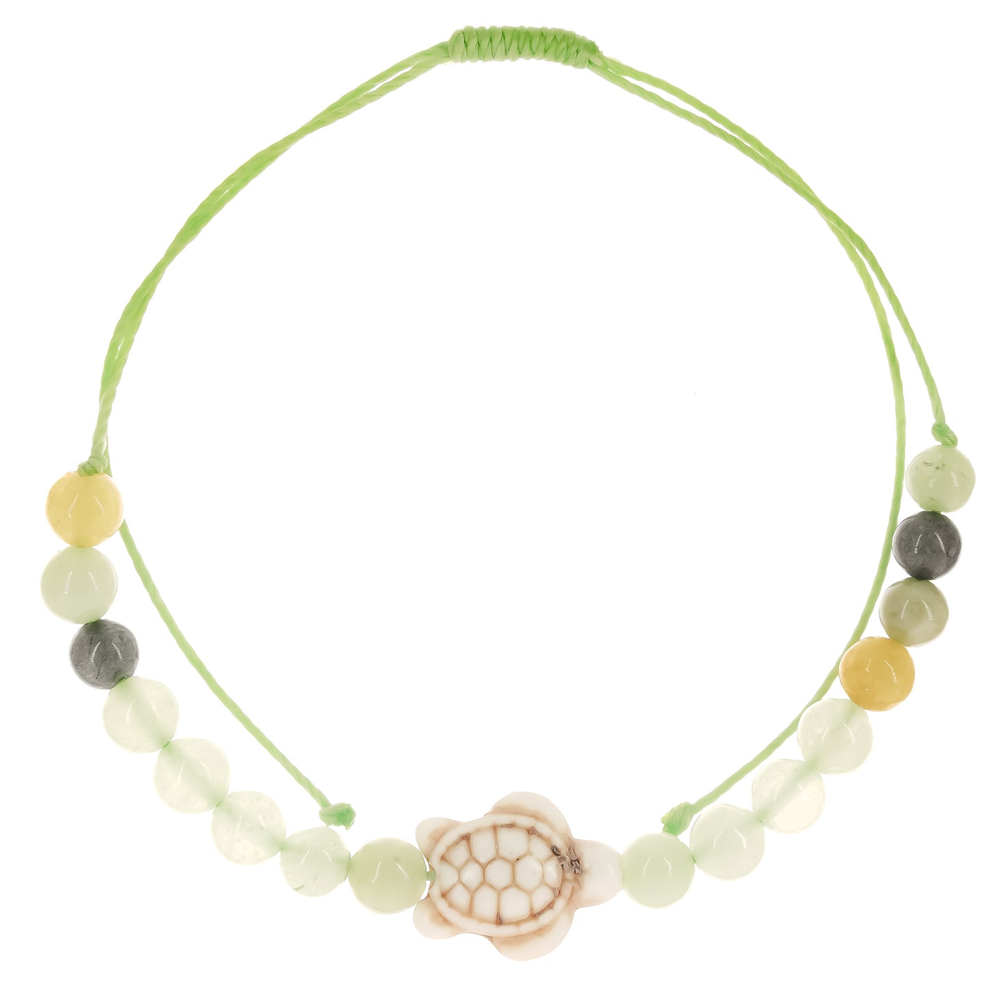 Soapstone Turtle String Anklet