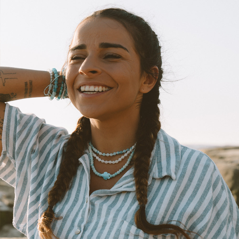 Cracked Agate Beaded Choker