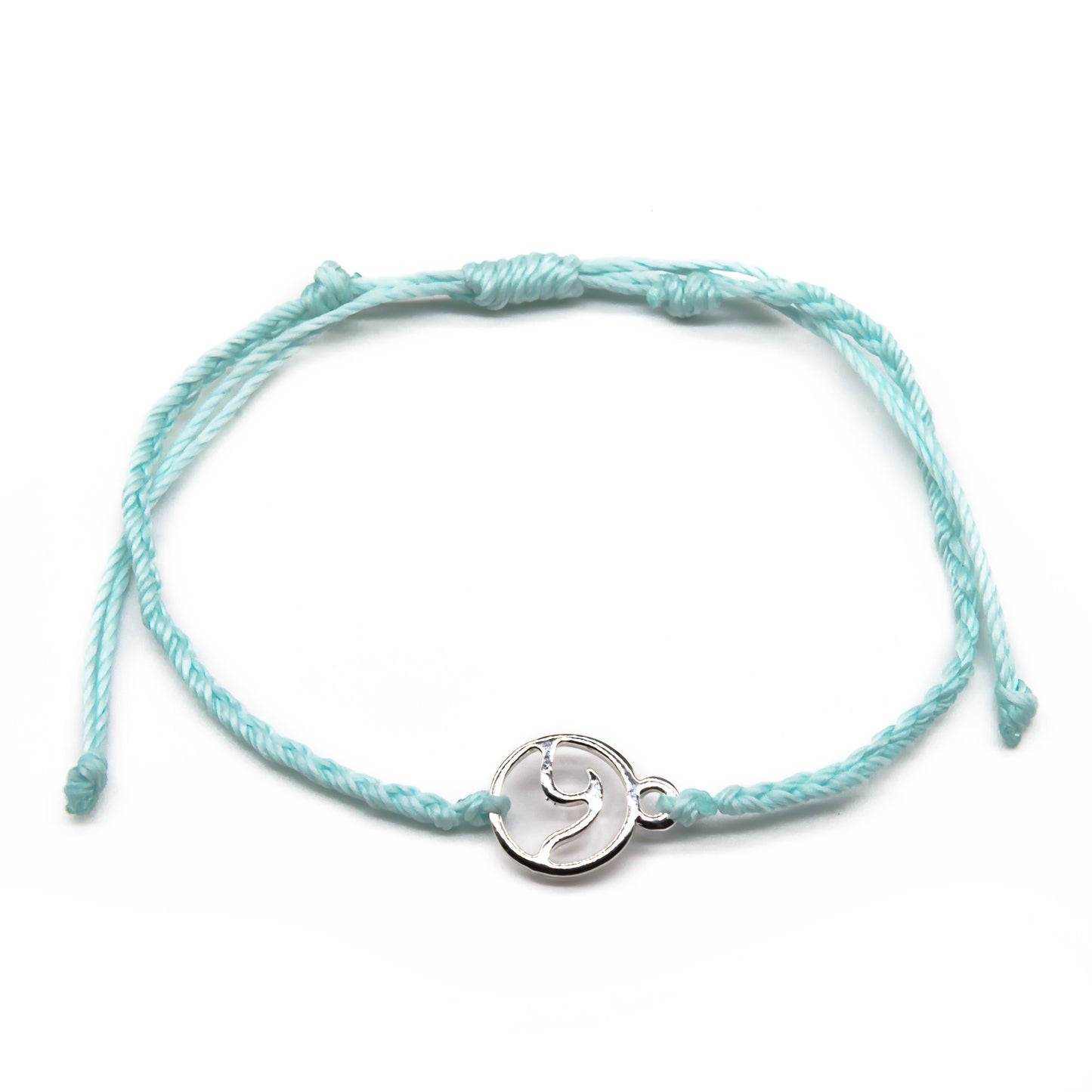 aqua wave charm string bracelet