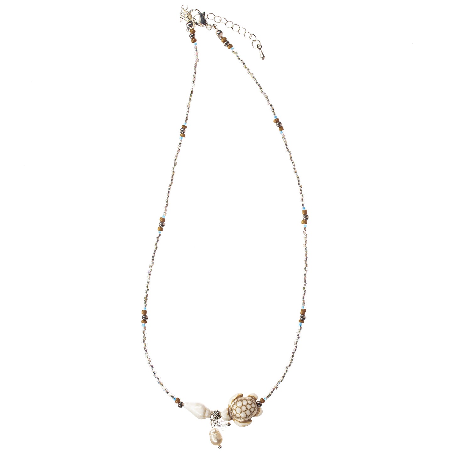 choker, necklace, turtle, shell, beaded, beach style, boho style
