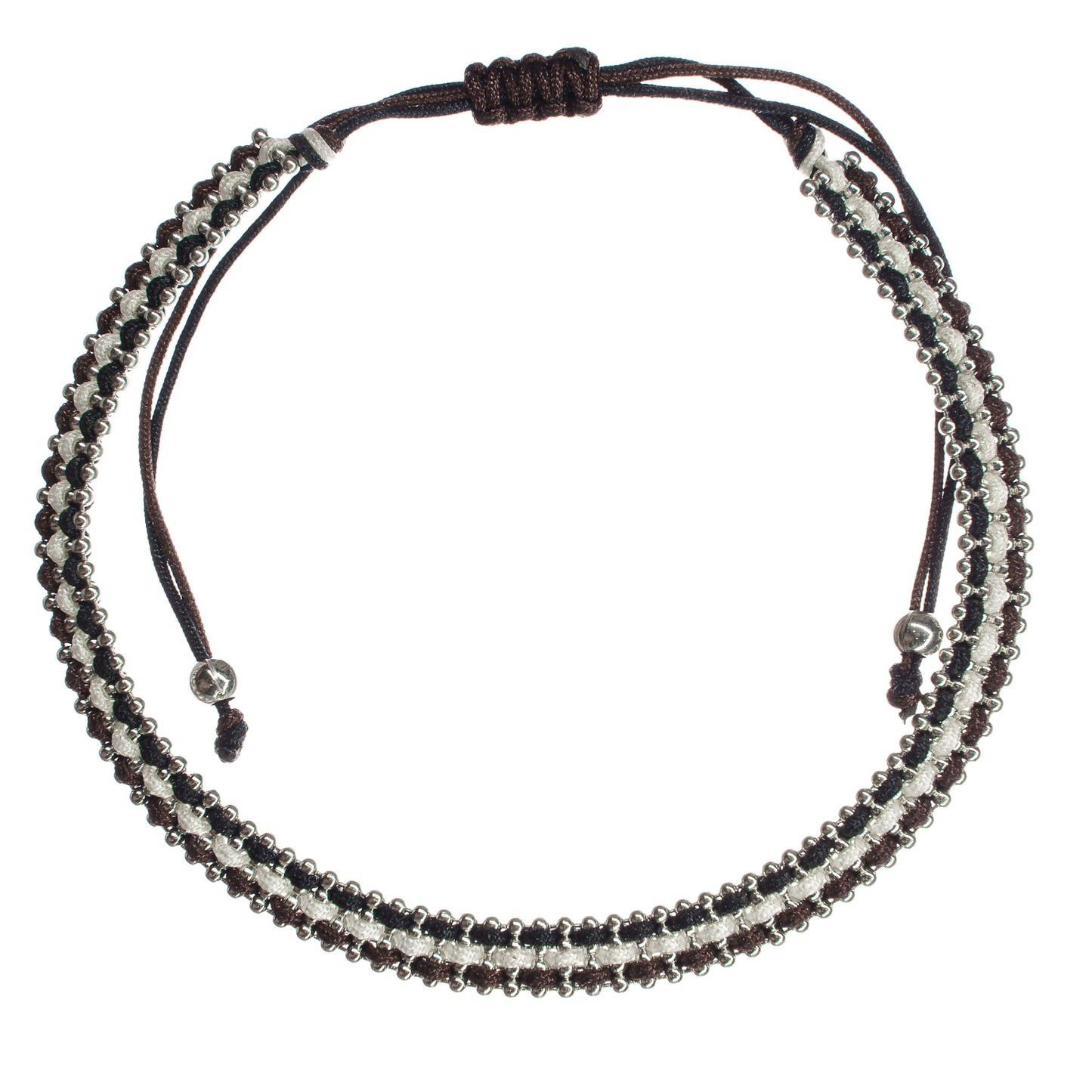 anklet, beaded, adjustable, women, teen, girls, black white