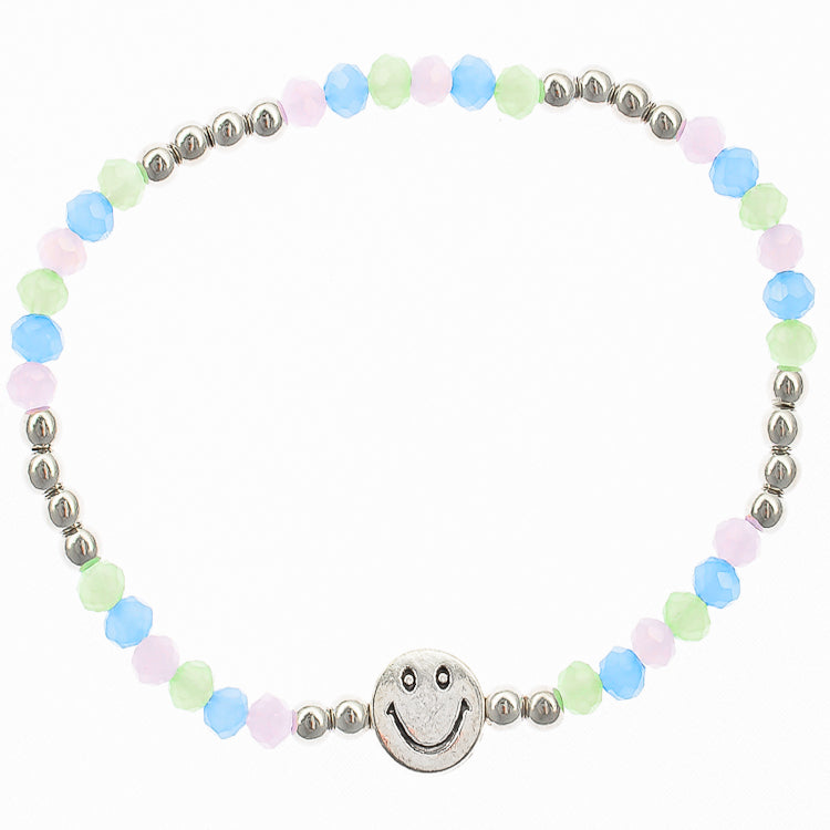 bracelet, beaded, smiley face, women, teen, girls