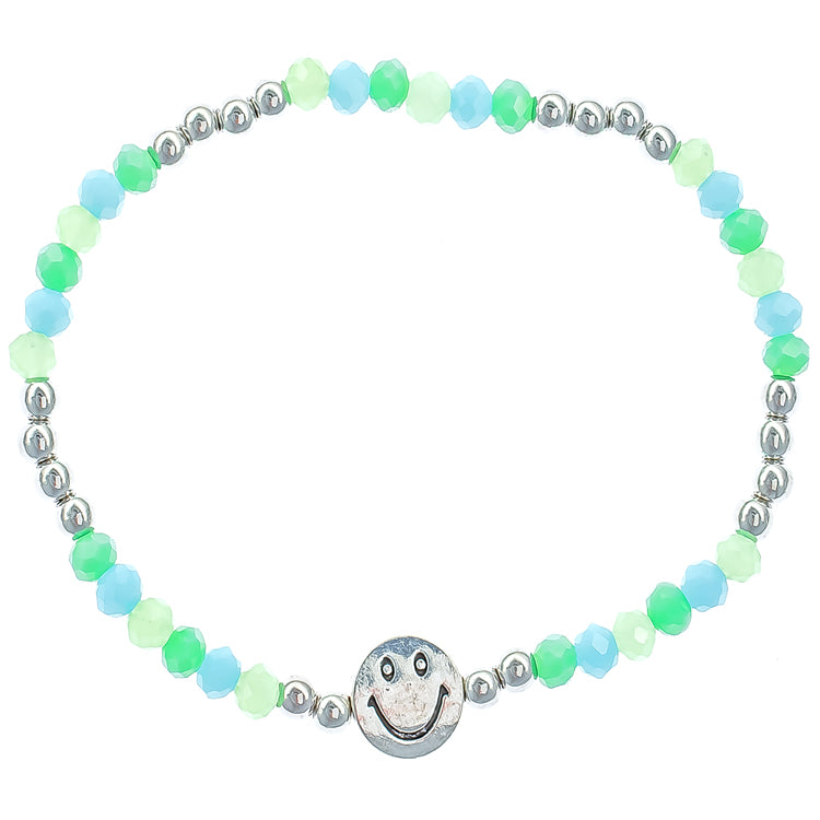 bracelet, beaded, smiley face, women, teen, girls