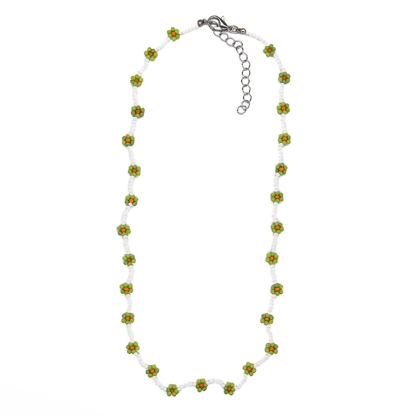 Flower Seed Bead Necklace