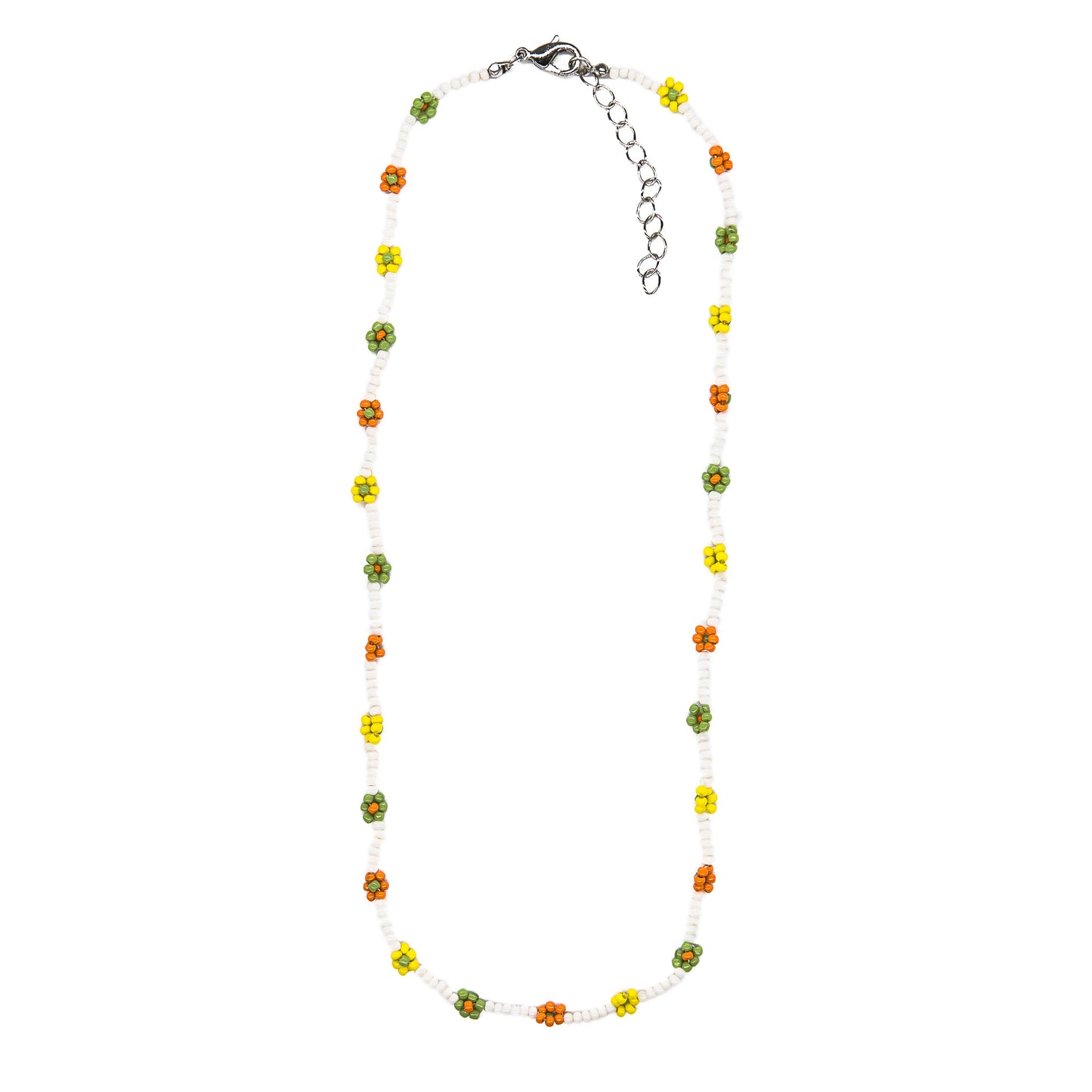 Flower Seed Bead Necklace