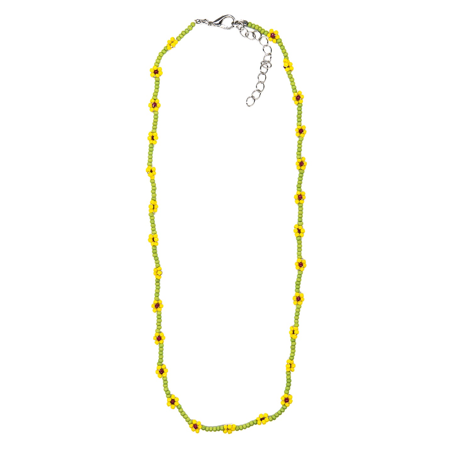 Flower Seed Bead Necklace