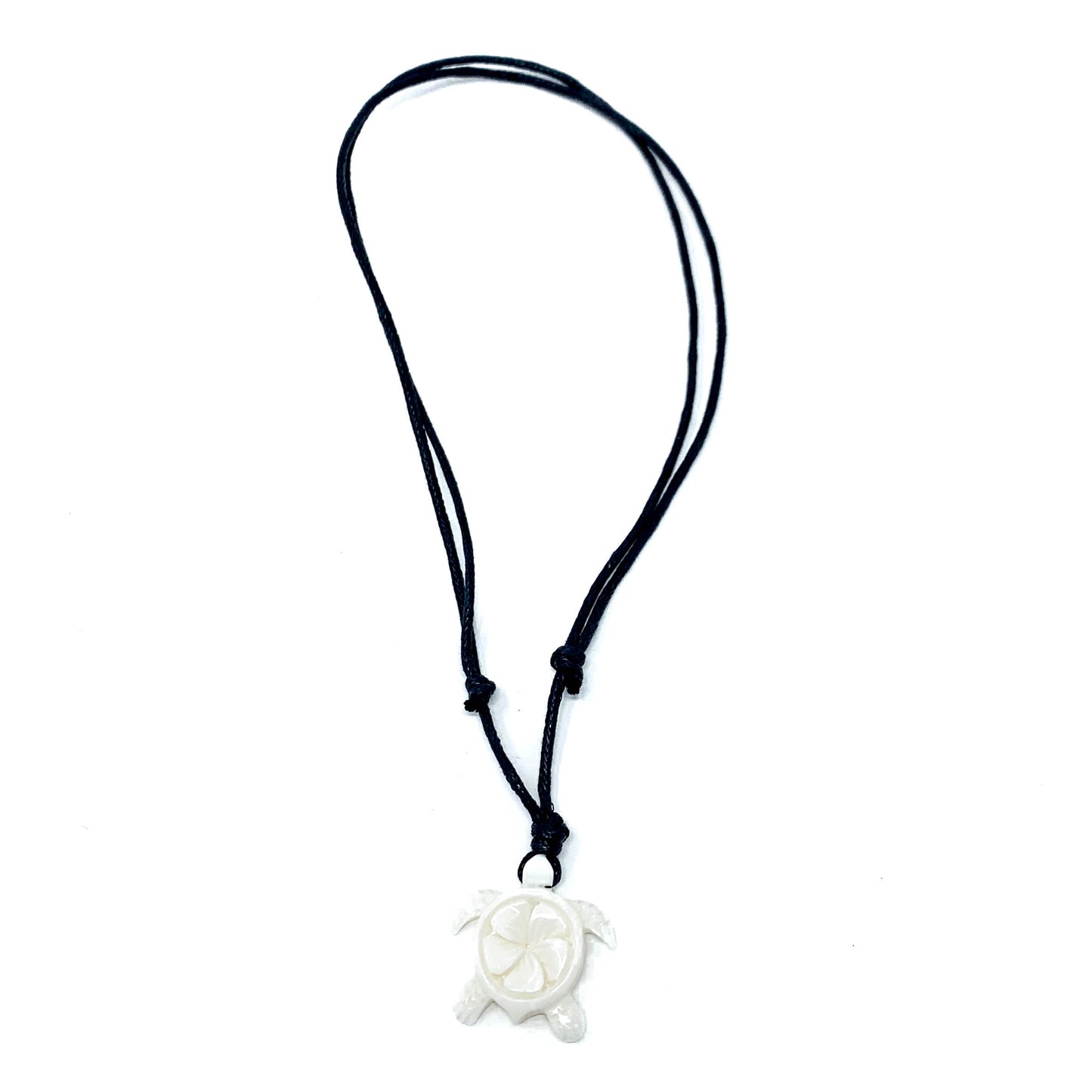 carved bone sea turtle necklace