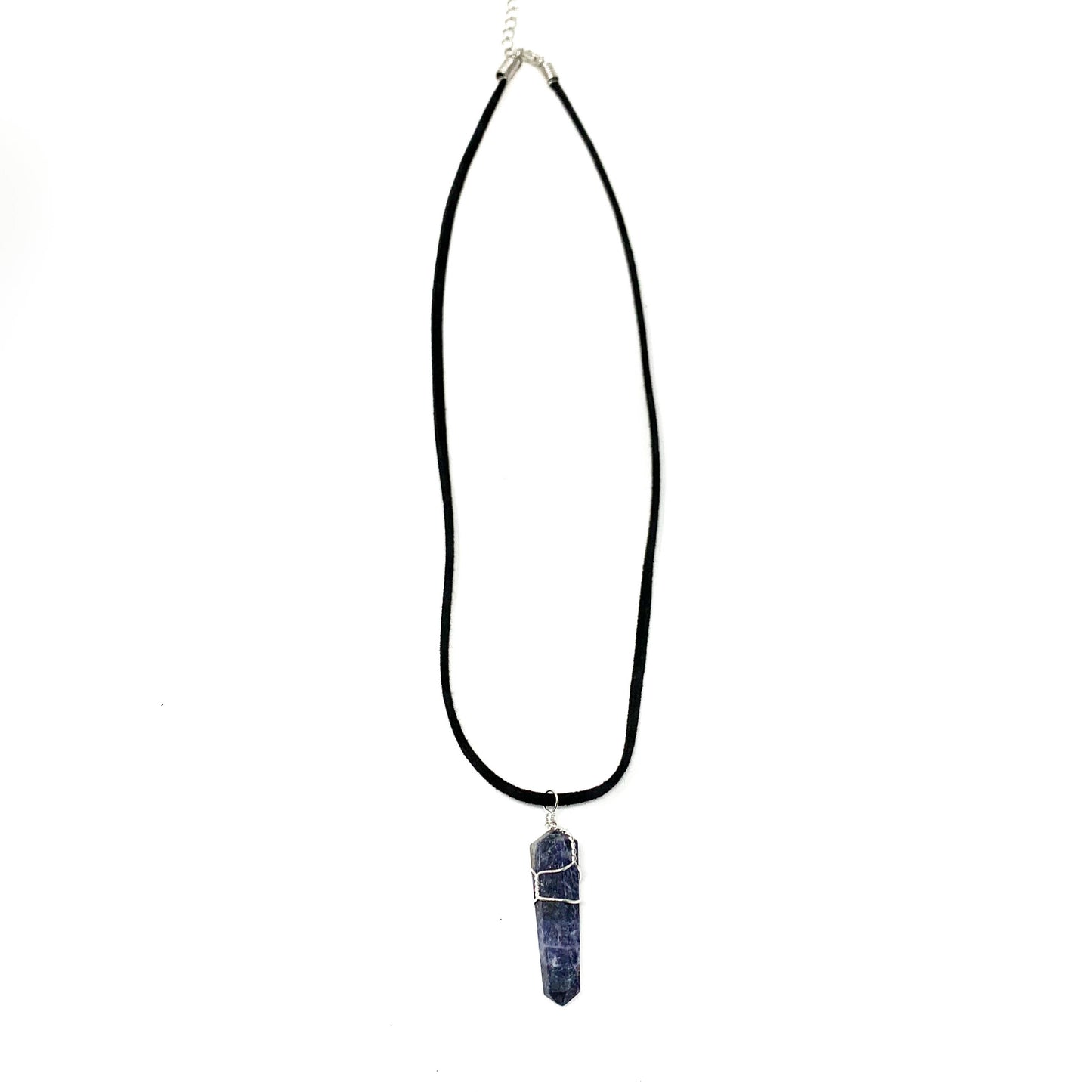 Sodalite healing crystal necklace