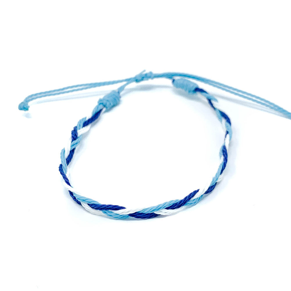 Blue Mini Braided String Bracelet