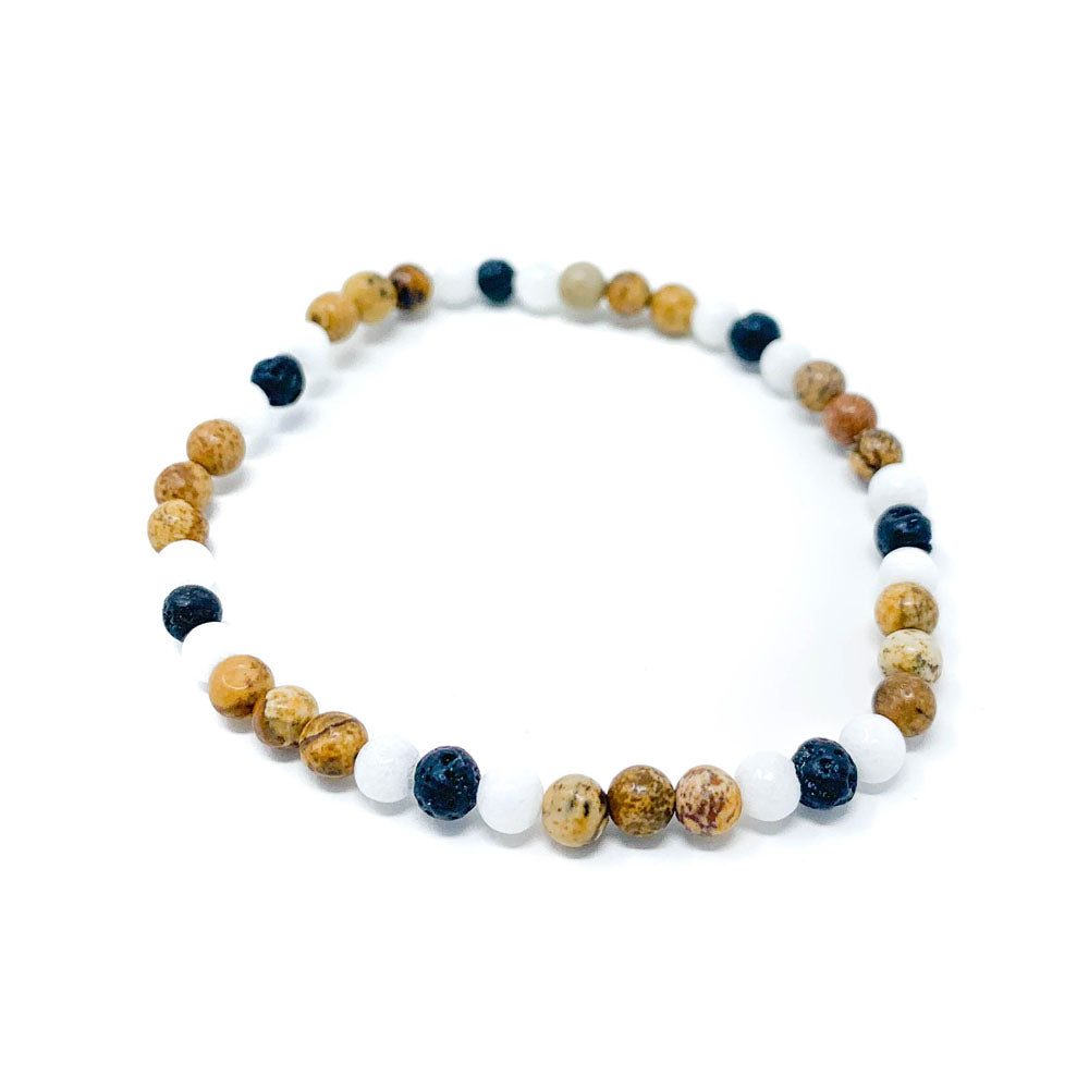 jasper mixed beaded bracelet