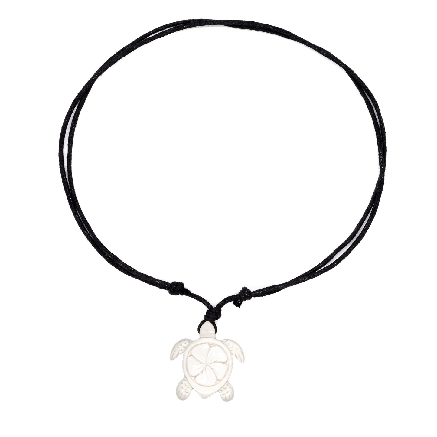 carved bone sea turtle necklace