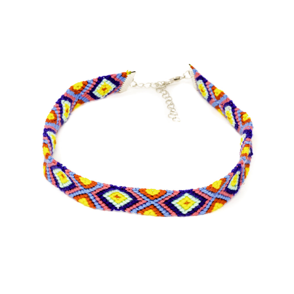 hippie braided choker necklace