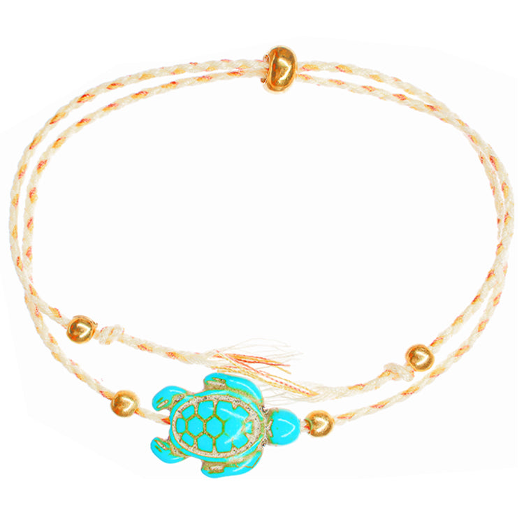 Turquoise Sea Turtle String Bracelet