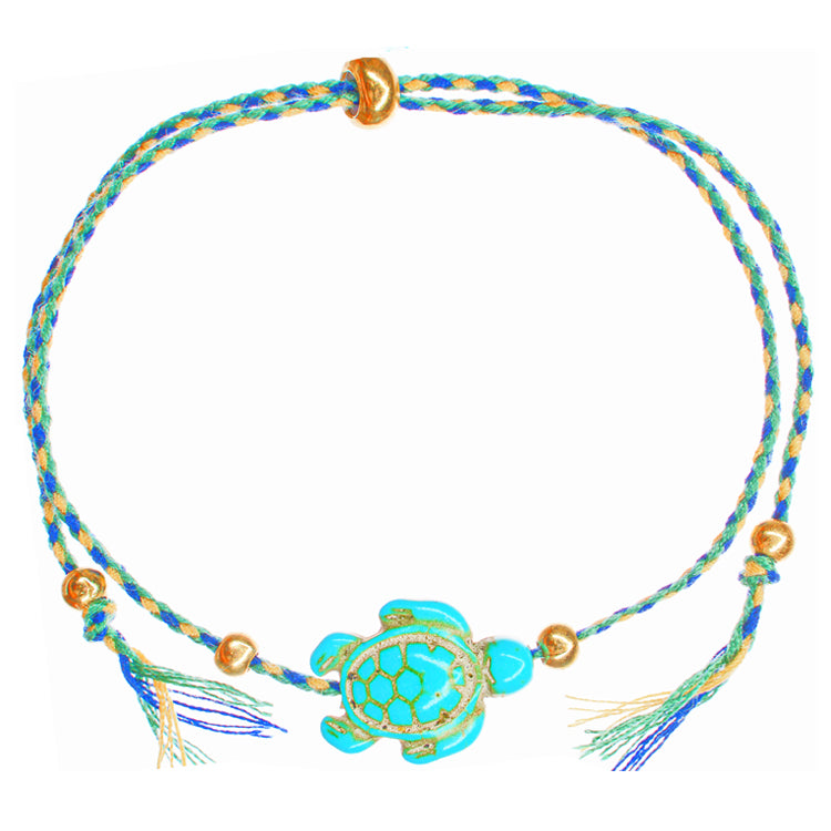 Turquoise Sea Turtle String Bracelet