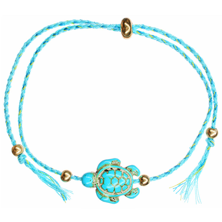 Turquoise Sea Turtle String Bracelet