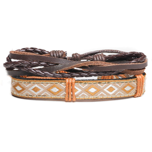 Hippie Leather Bracelet Duo