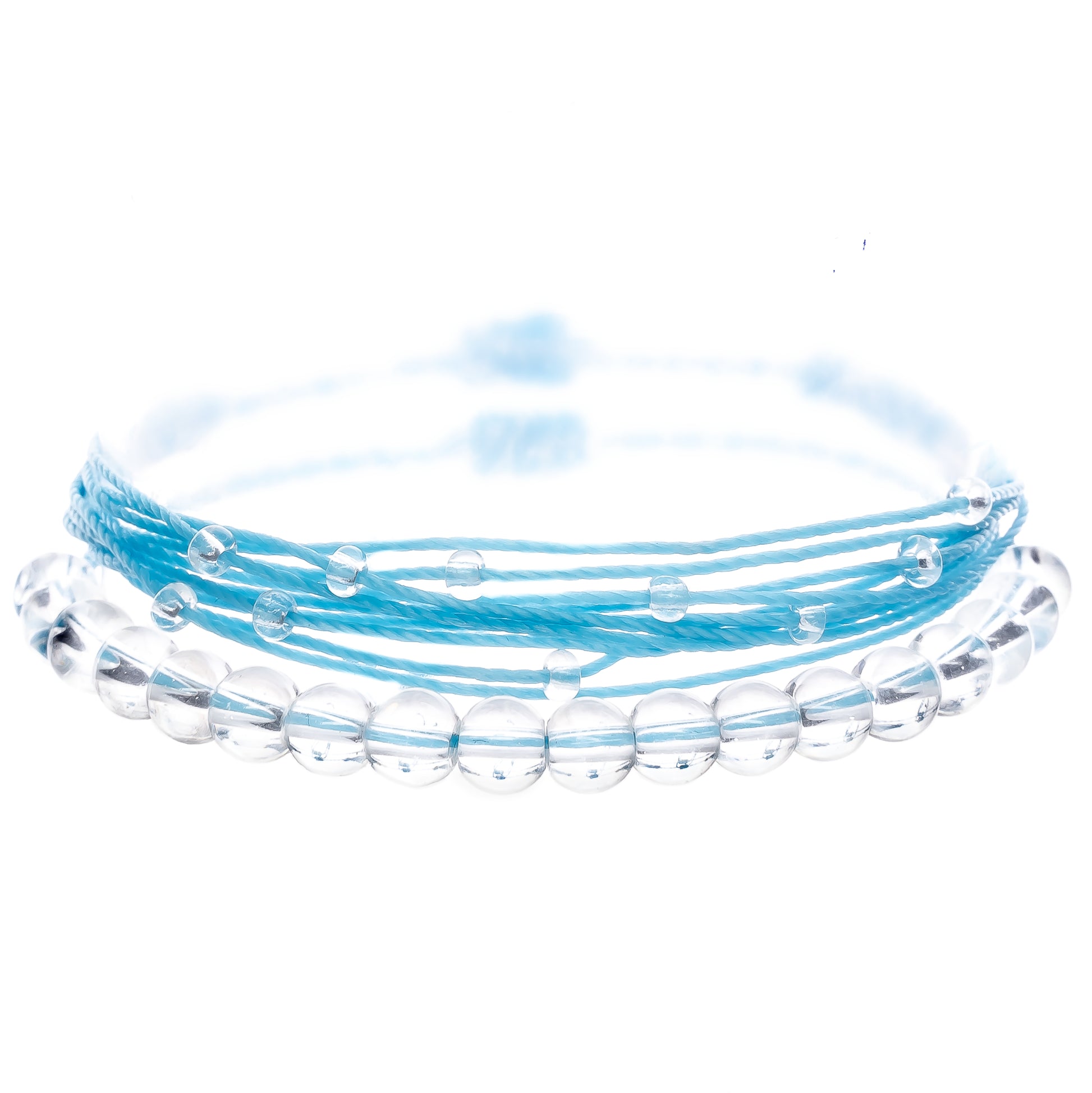 womens blue bubble string bracelet