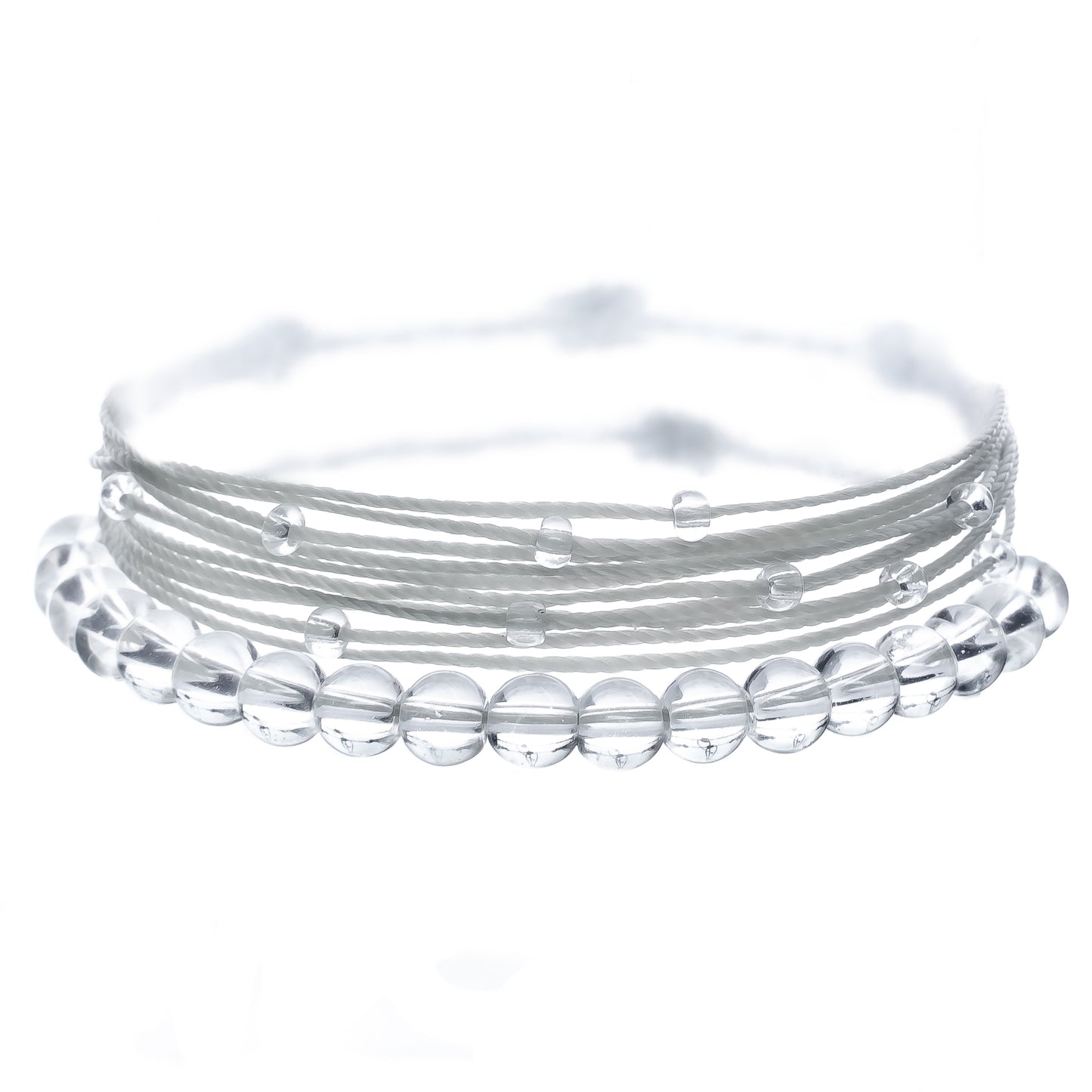 womens grey string bubble bracelet