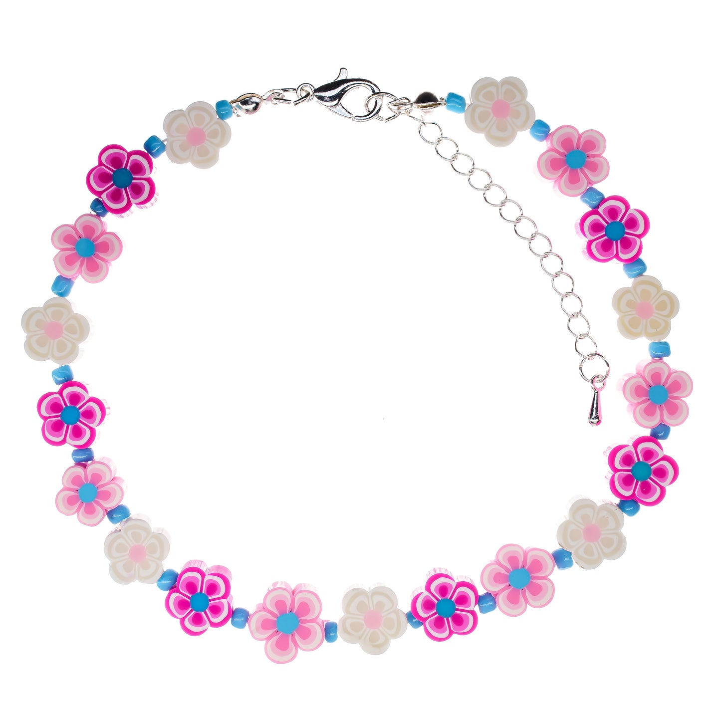 Flower Polymer Clay Anklet