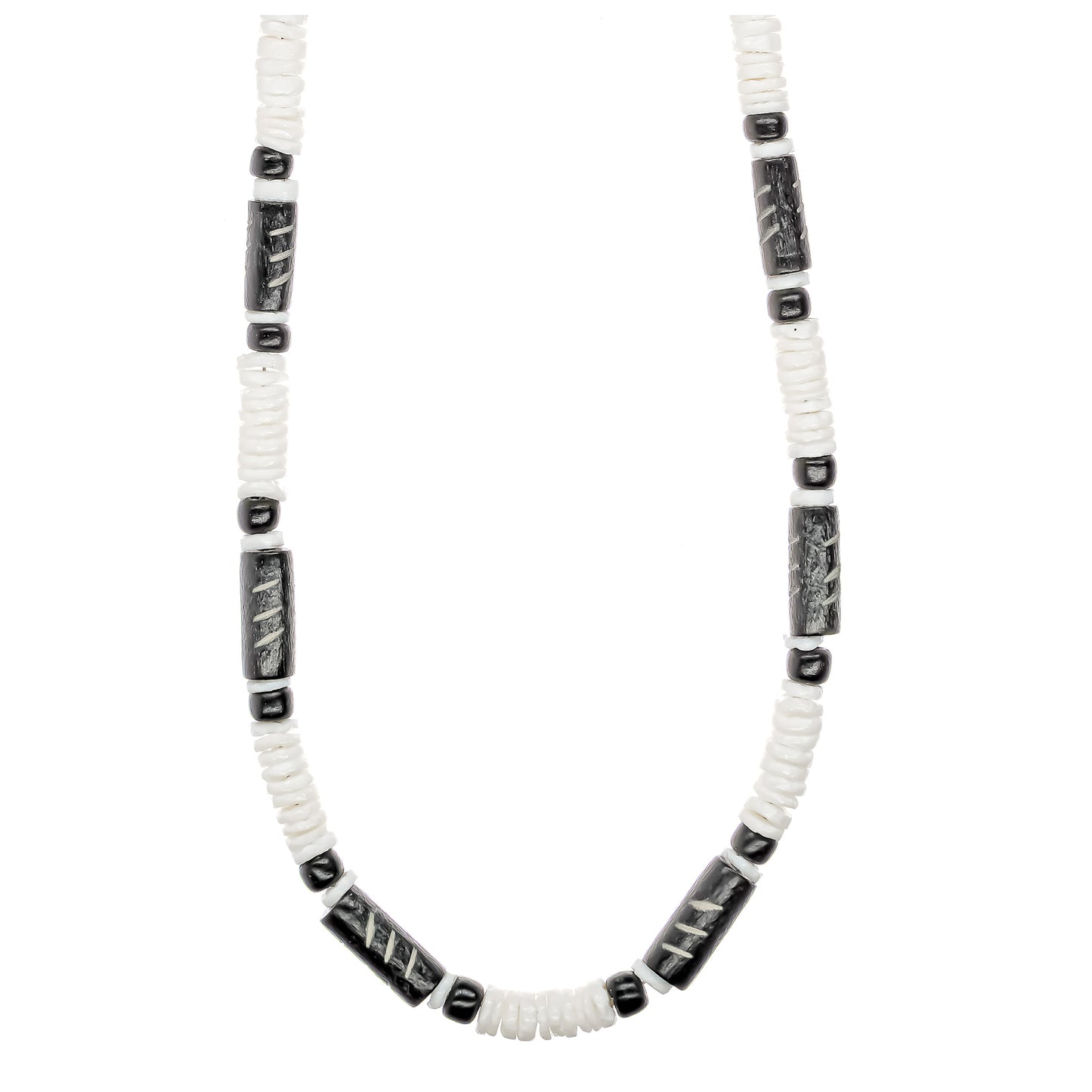 Puka Shell Heishi Necklace