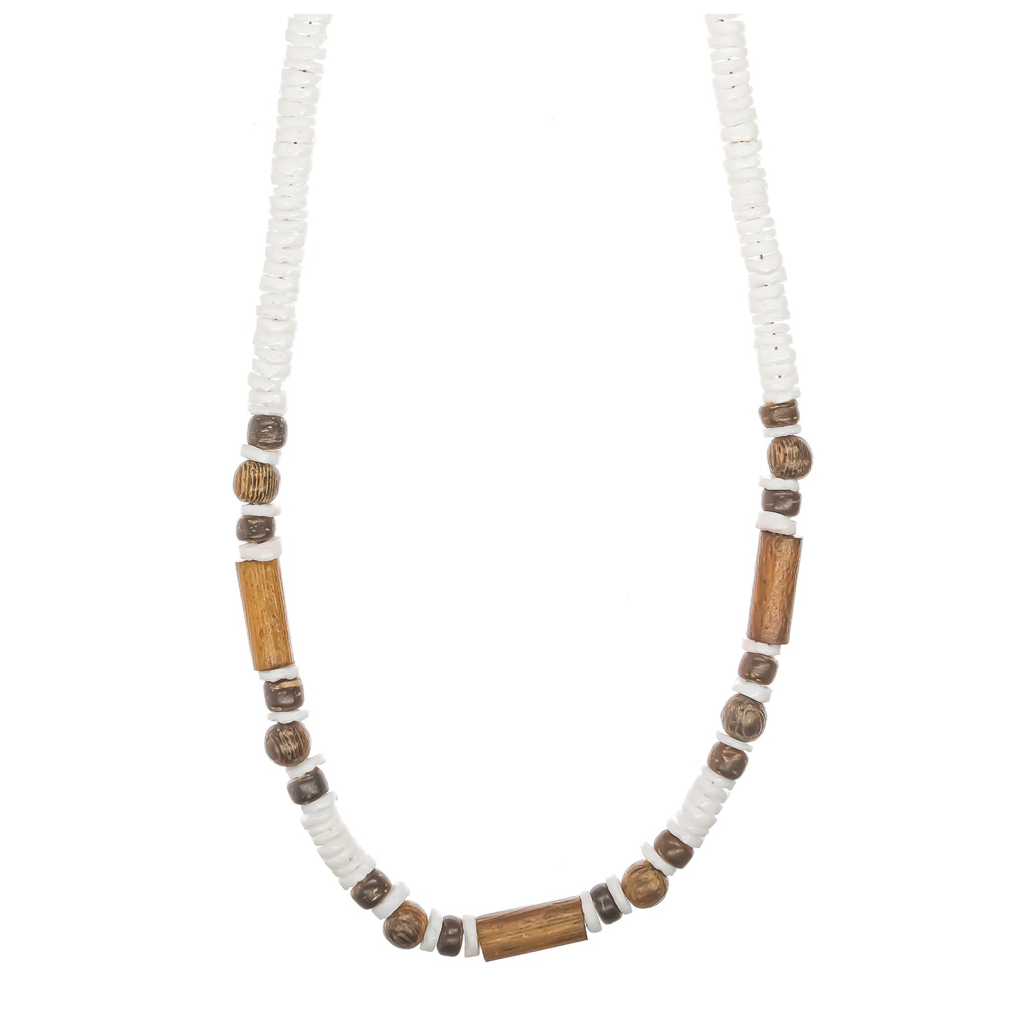 Puka Shell Heishi Necklace