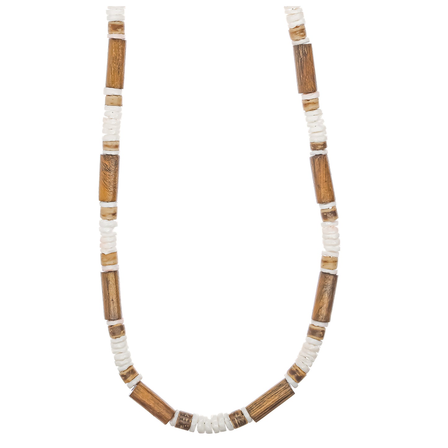 Puka Shell Heishi Necklace