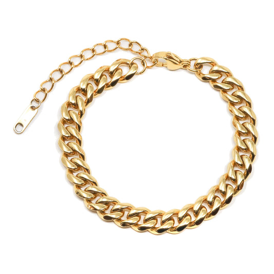 18K Gold Chunky Cuban Link Bracelet