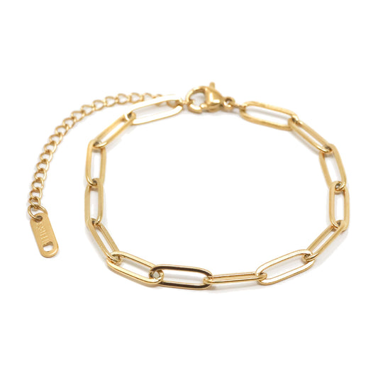 Gold Paperclip Chain Bracelet