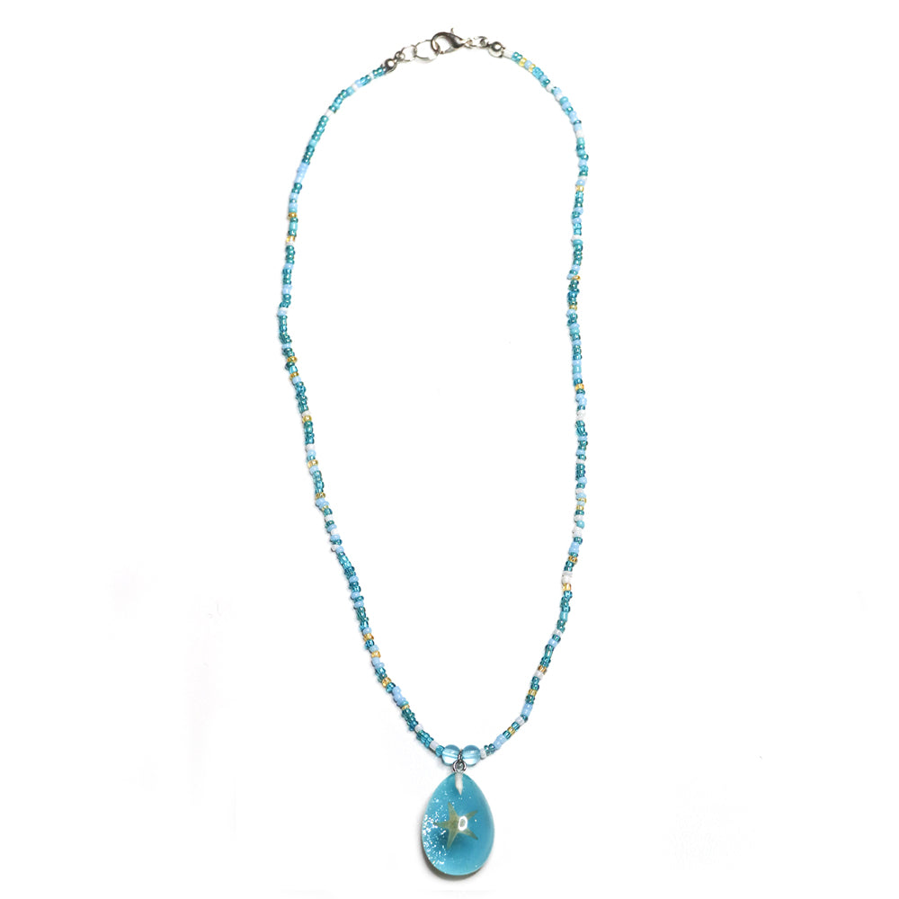 Resin Glass Charm Necklace