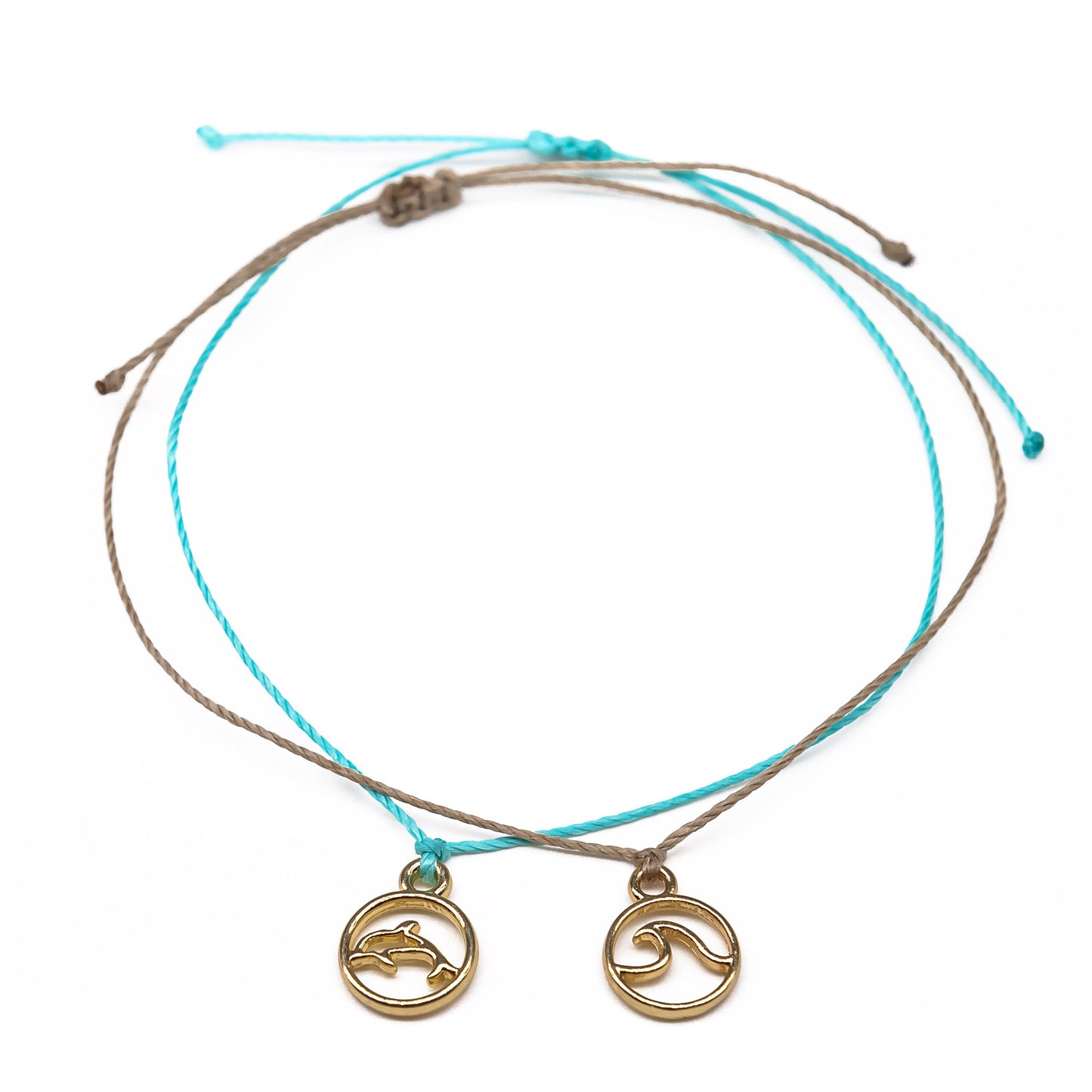dolphin and wave beach style string bracelets 