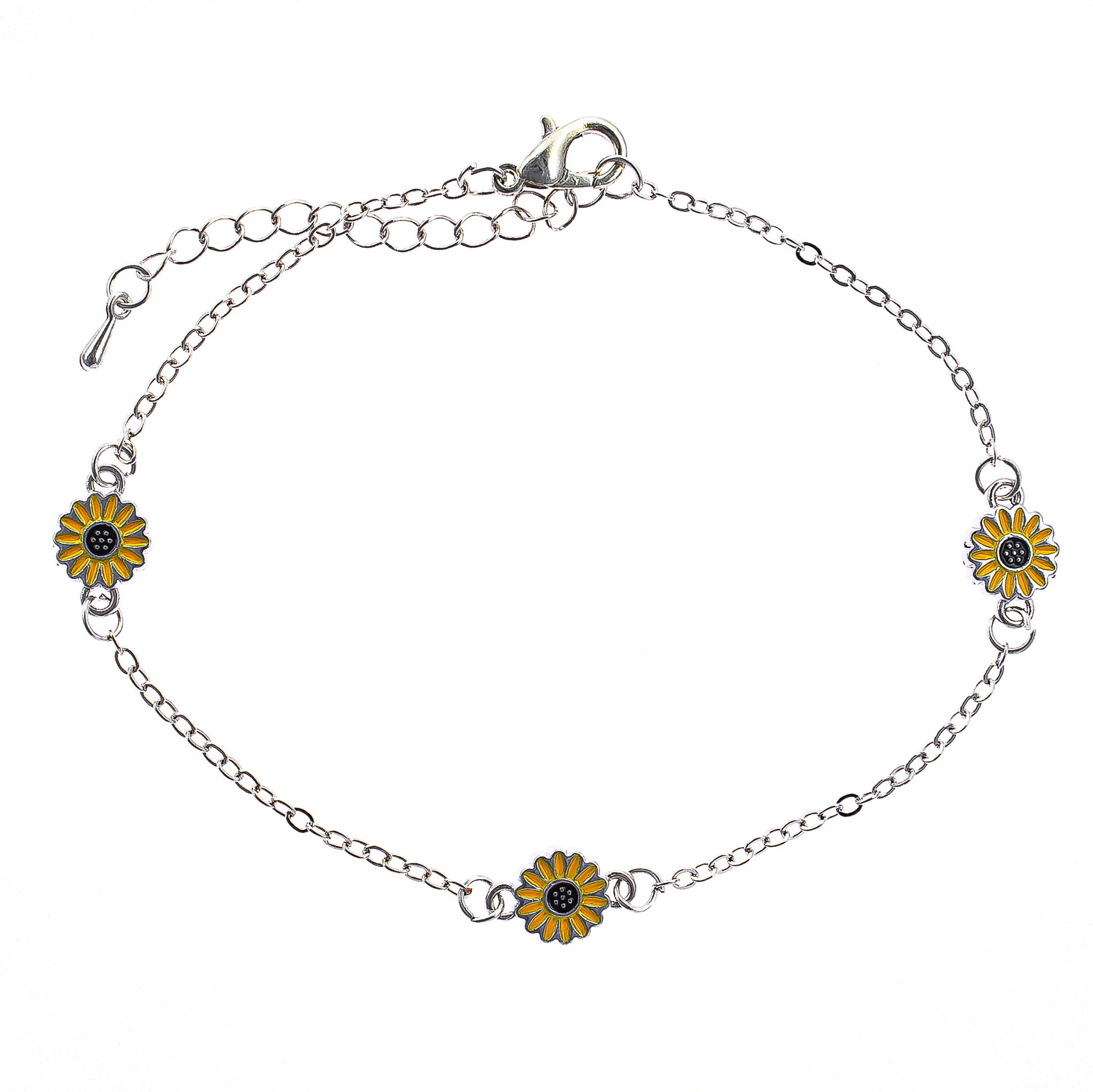 Daisy anklet, chain link, women, teen, girls, boho style