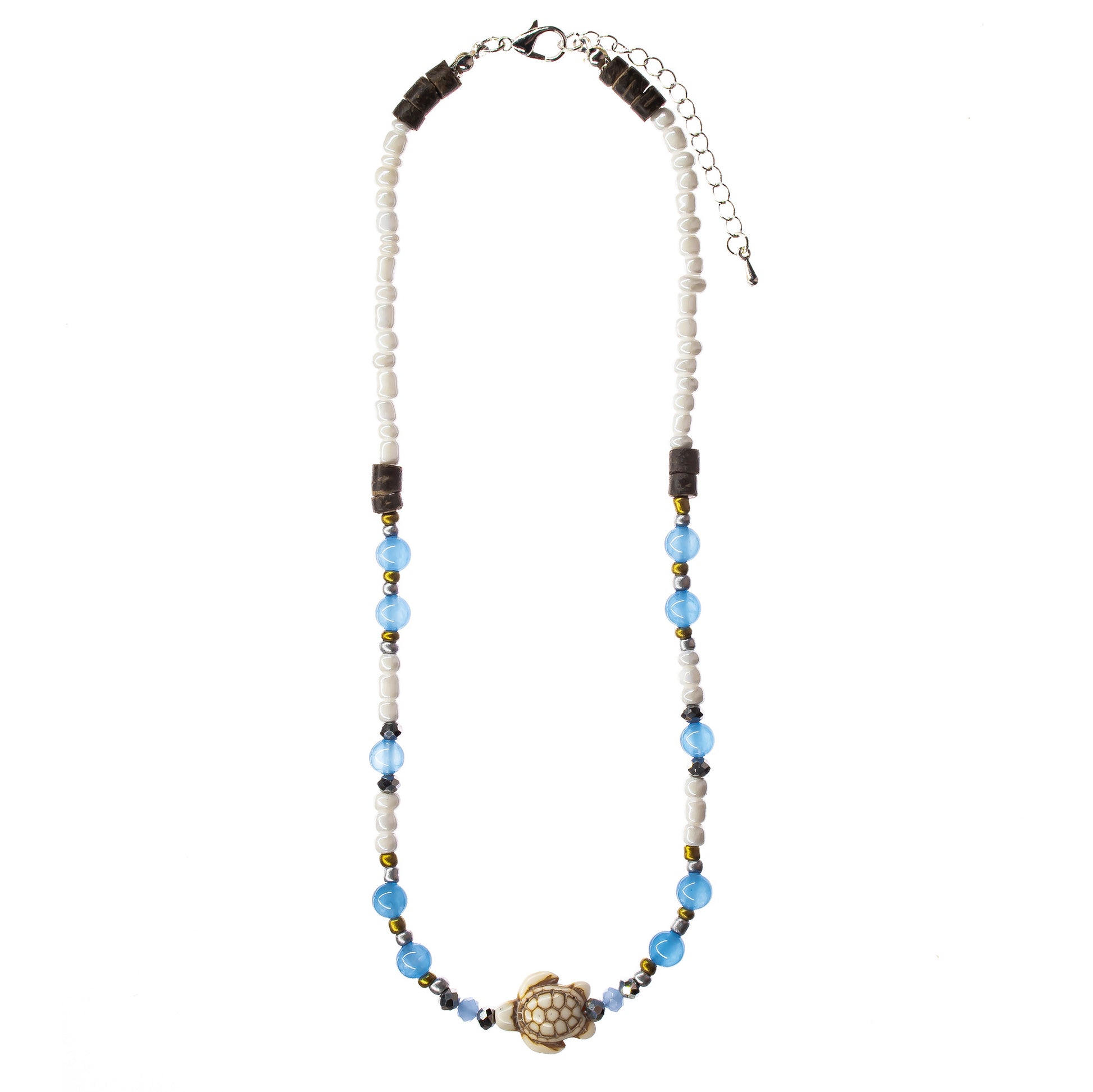 choker, necklace, beaded, boho style, beach style, turtle