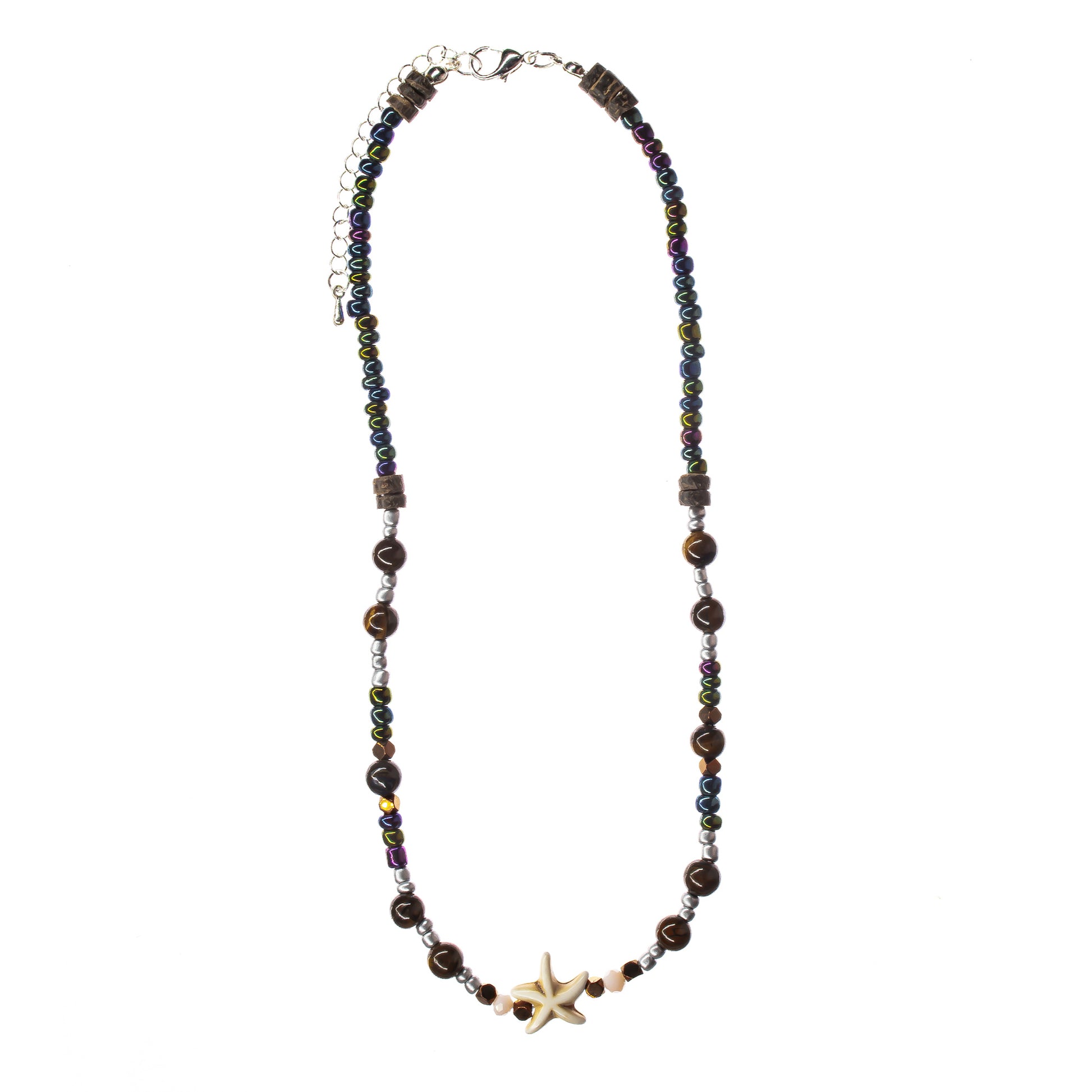 choker, necklace, beaded, boho style, beach style, starfish