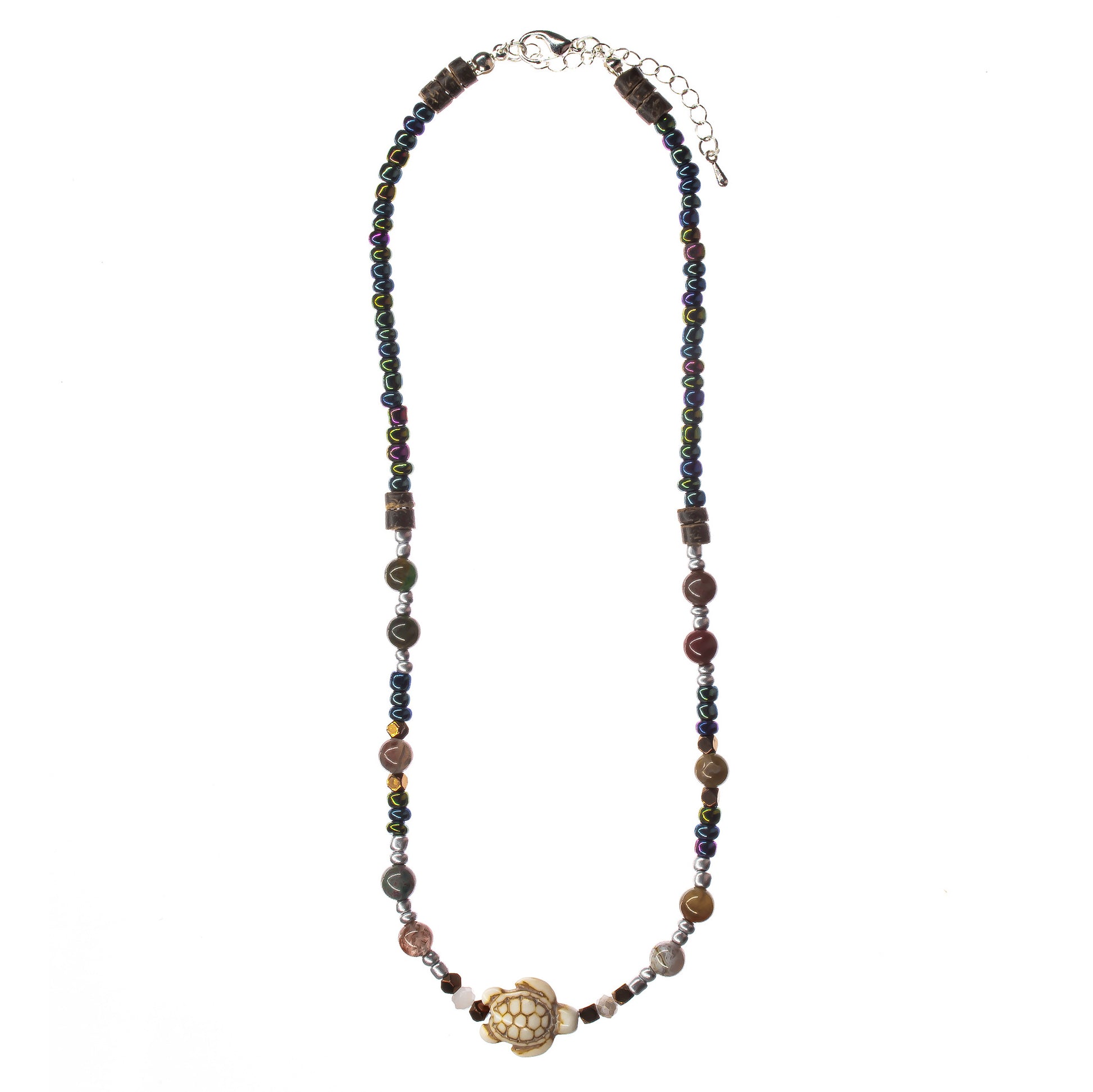 choker, necklace, beaded, boho style, beach style, turtle