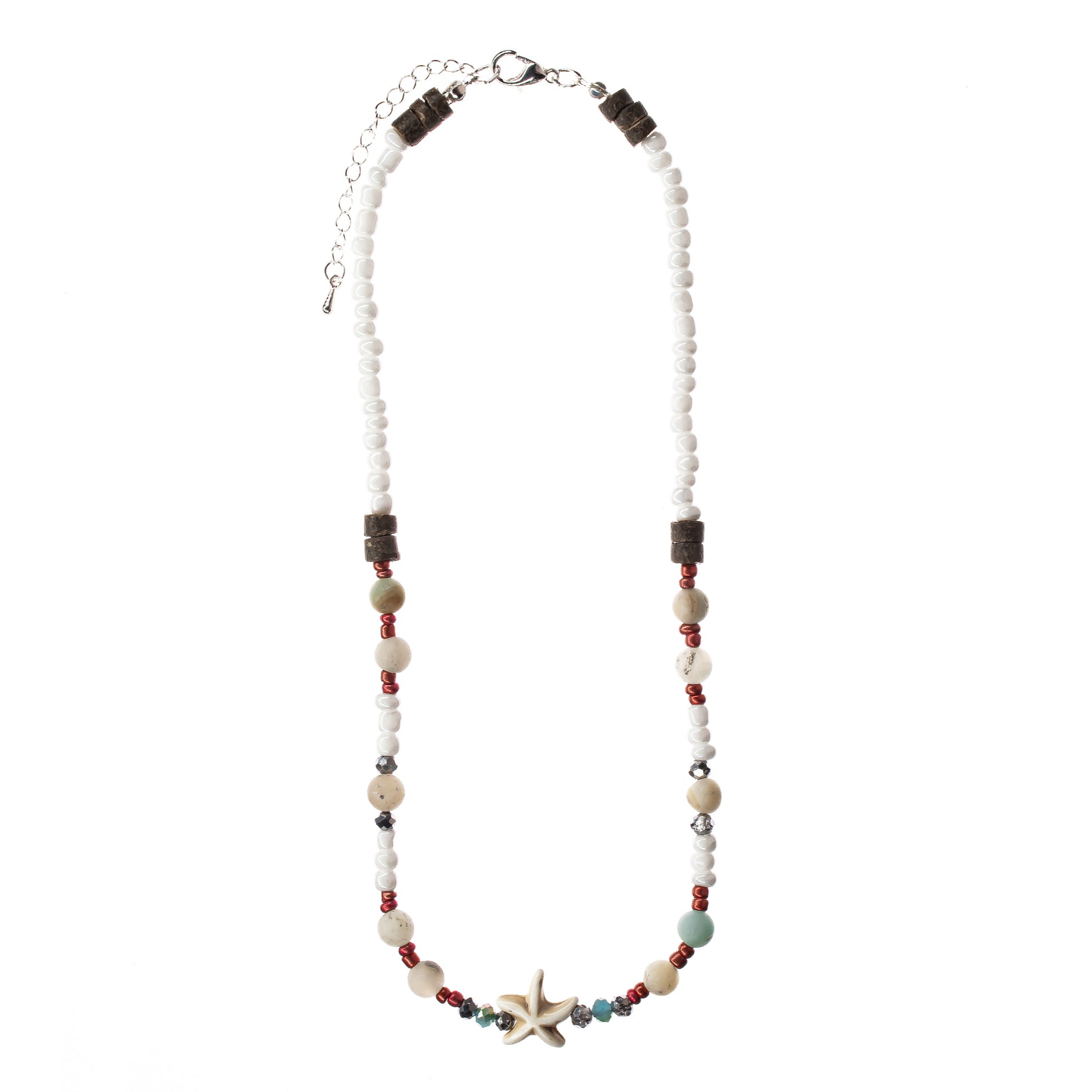 choker, necklace, beaded, boho style, beach style, starfish