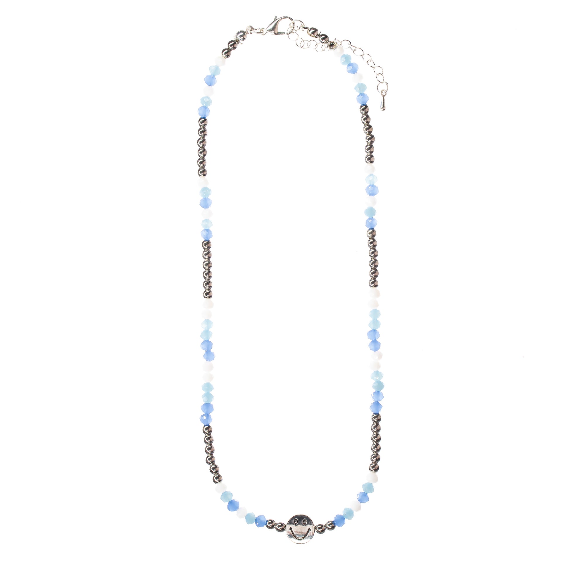 choker, necklace, beaded, smiley face, women, teen, girls