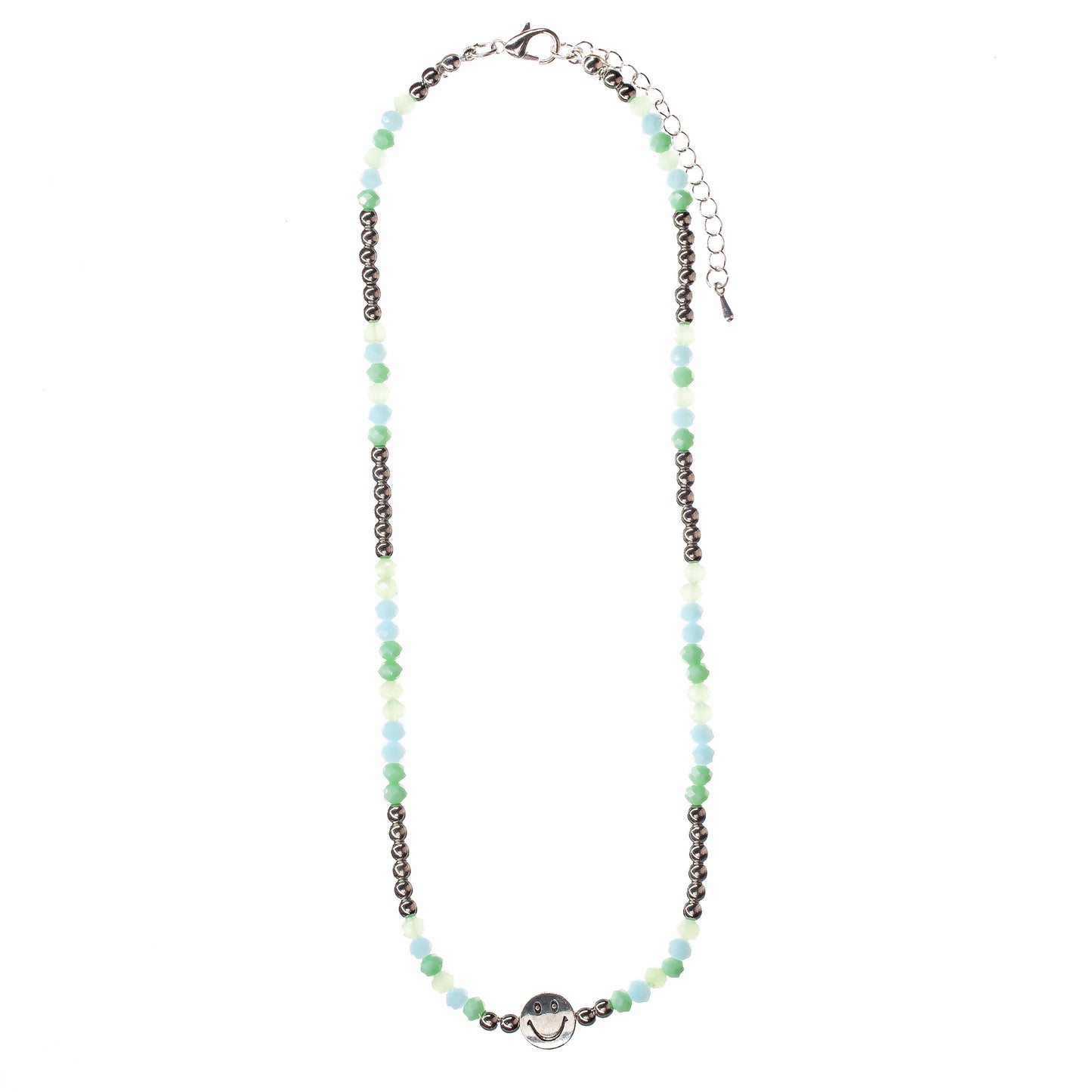 choker, necklace, beaded, smiley face, women, teen, girls