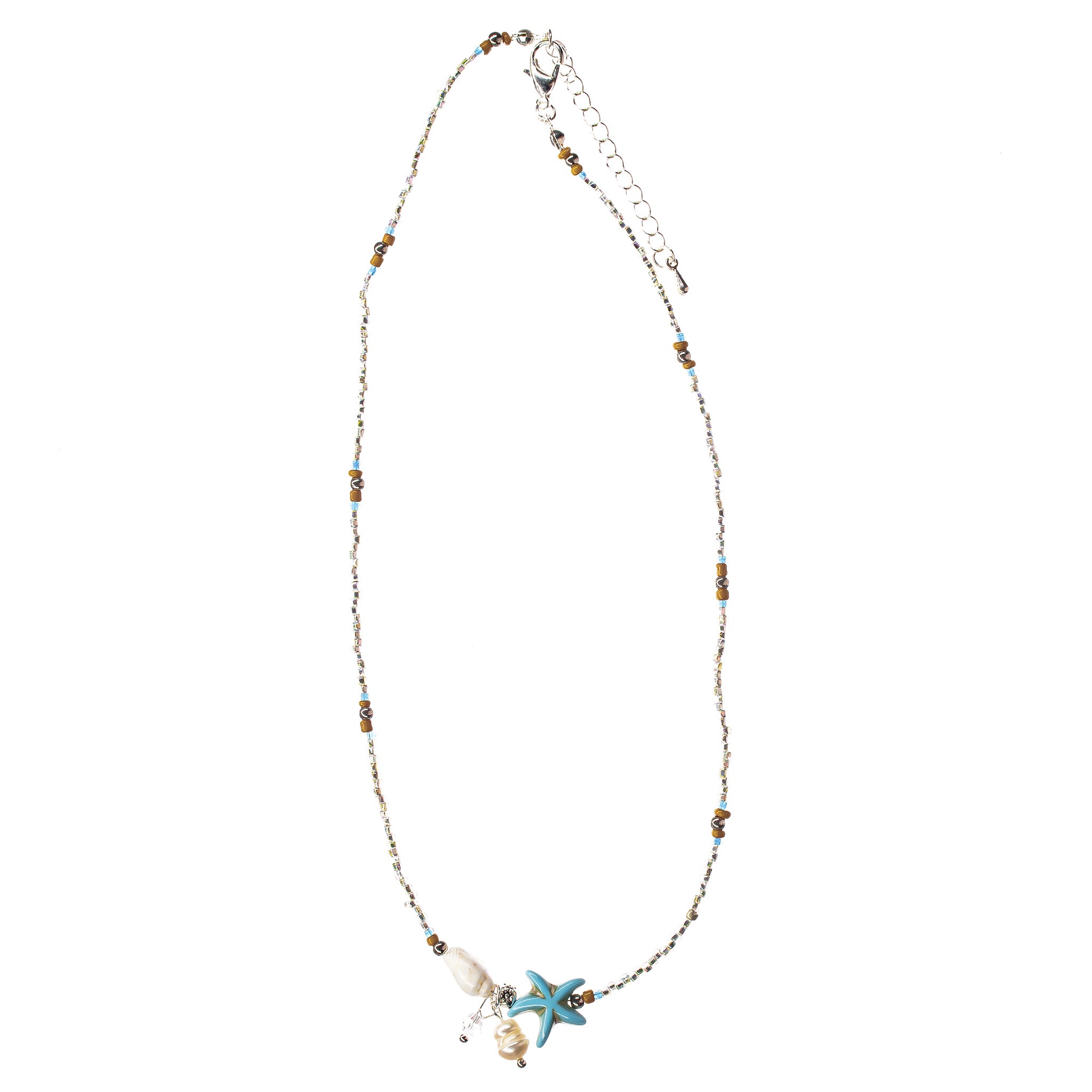 Starfish Choker/beaded Choker/beach Choker/boho Choker/turquoise Choker/ beach Jewelry/starfish Necklace/pearl Necklace - Etsy