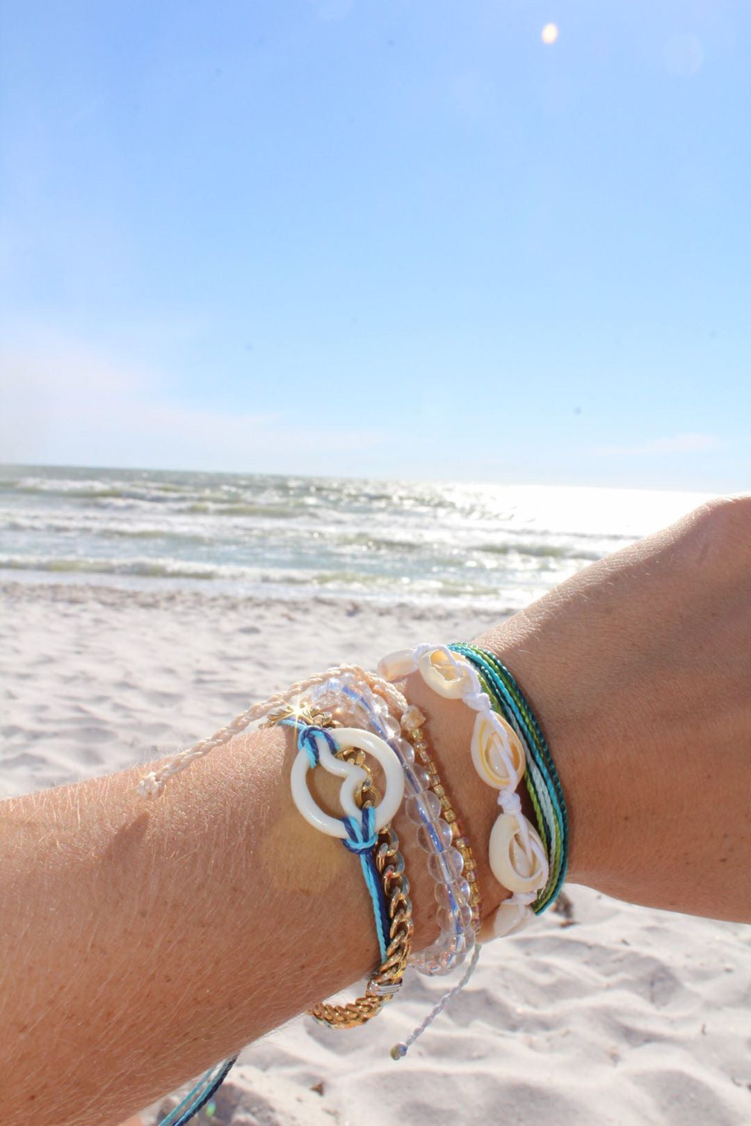charming shark womens beach wave bone string bracelets