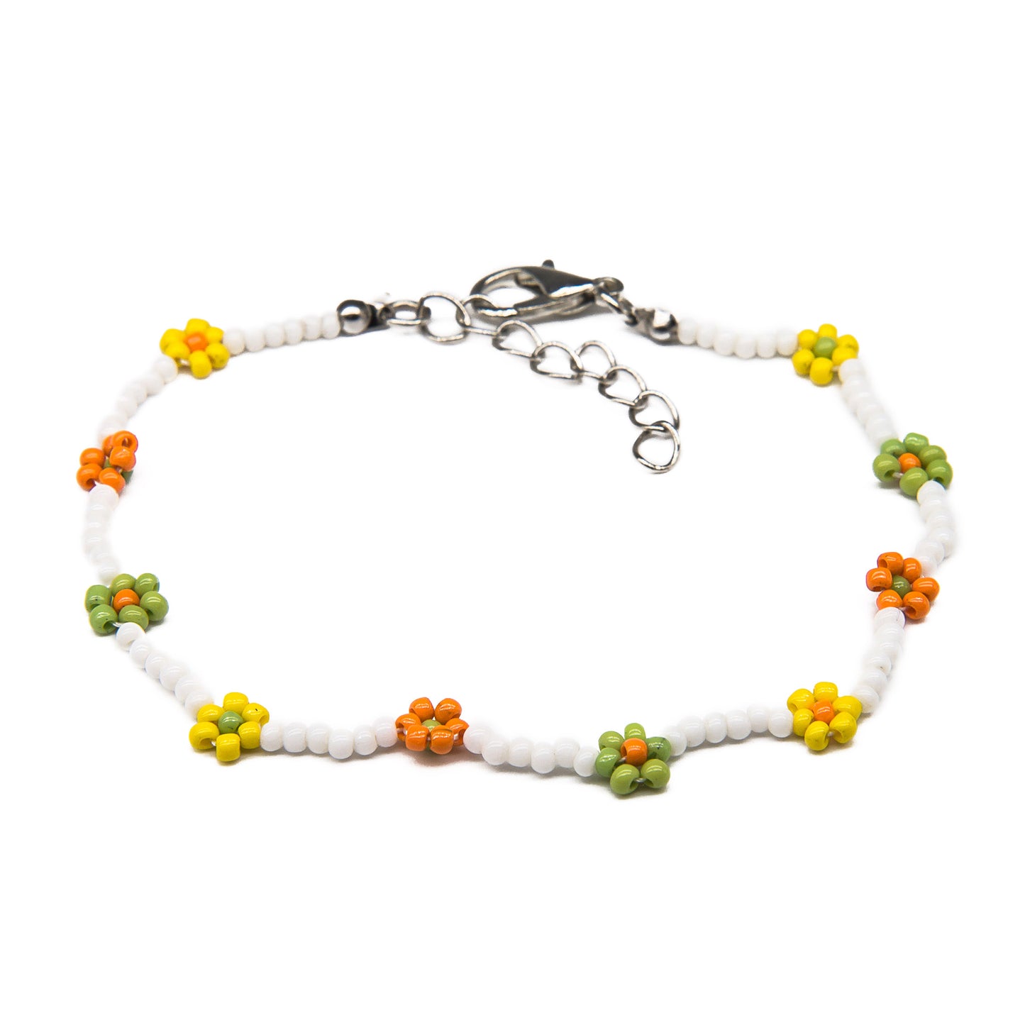 girls flower seed bead bracelets