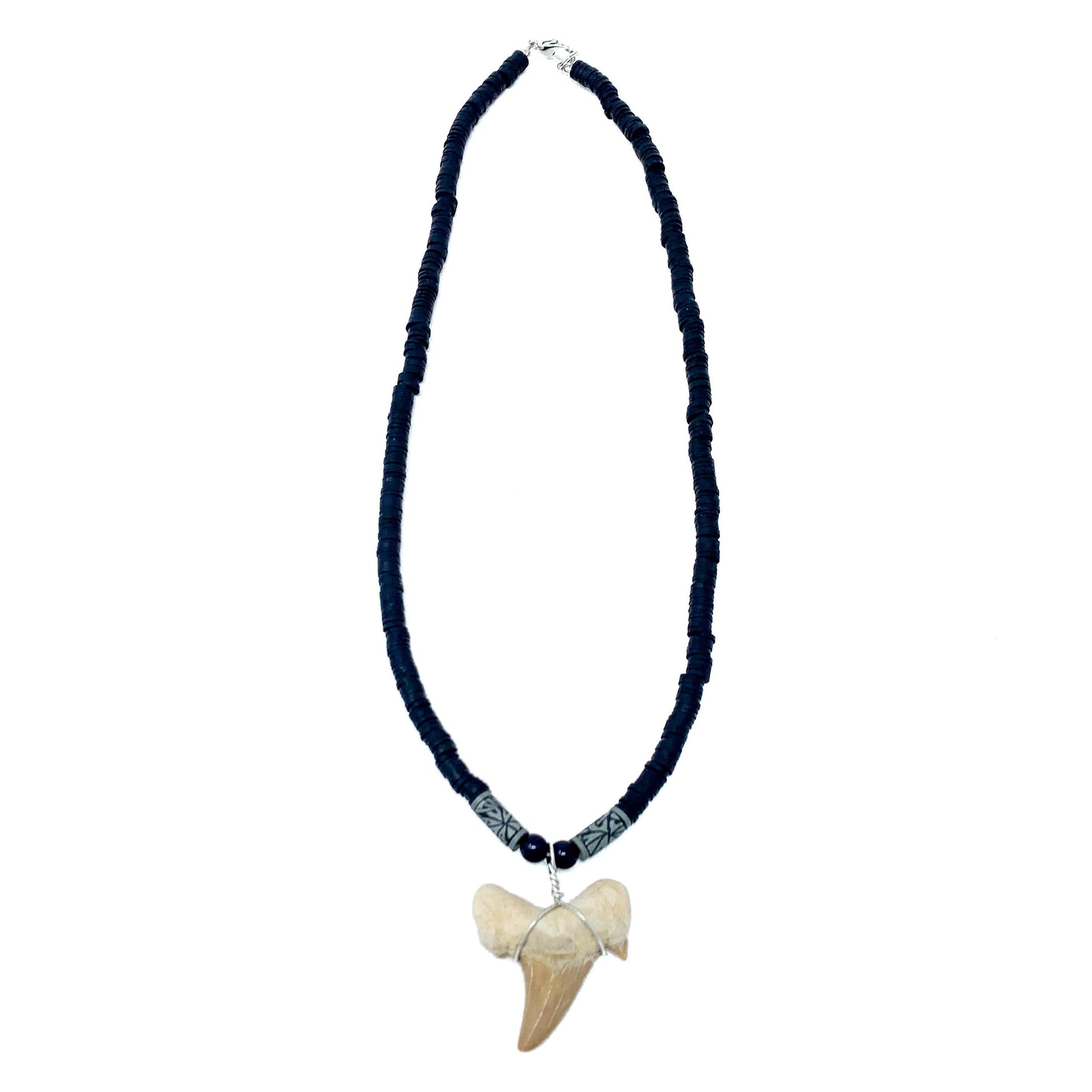 mens fossil sharks tooth necklace