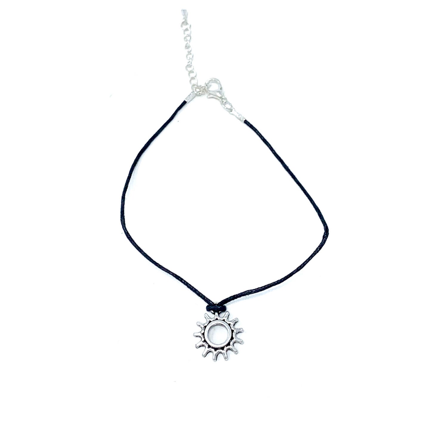 simple sun pendant charm anklet